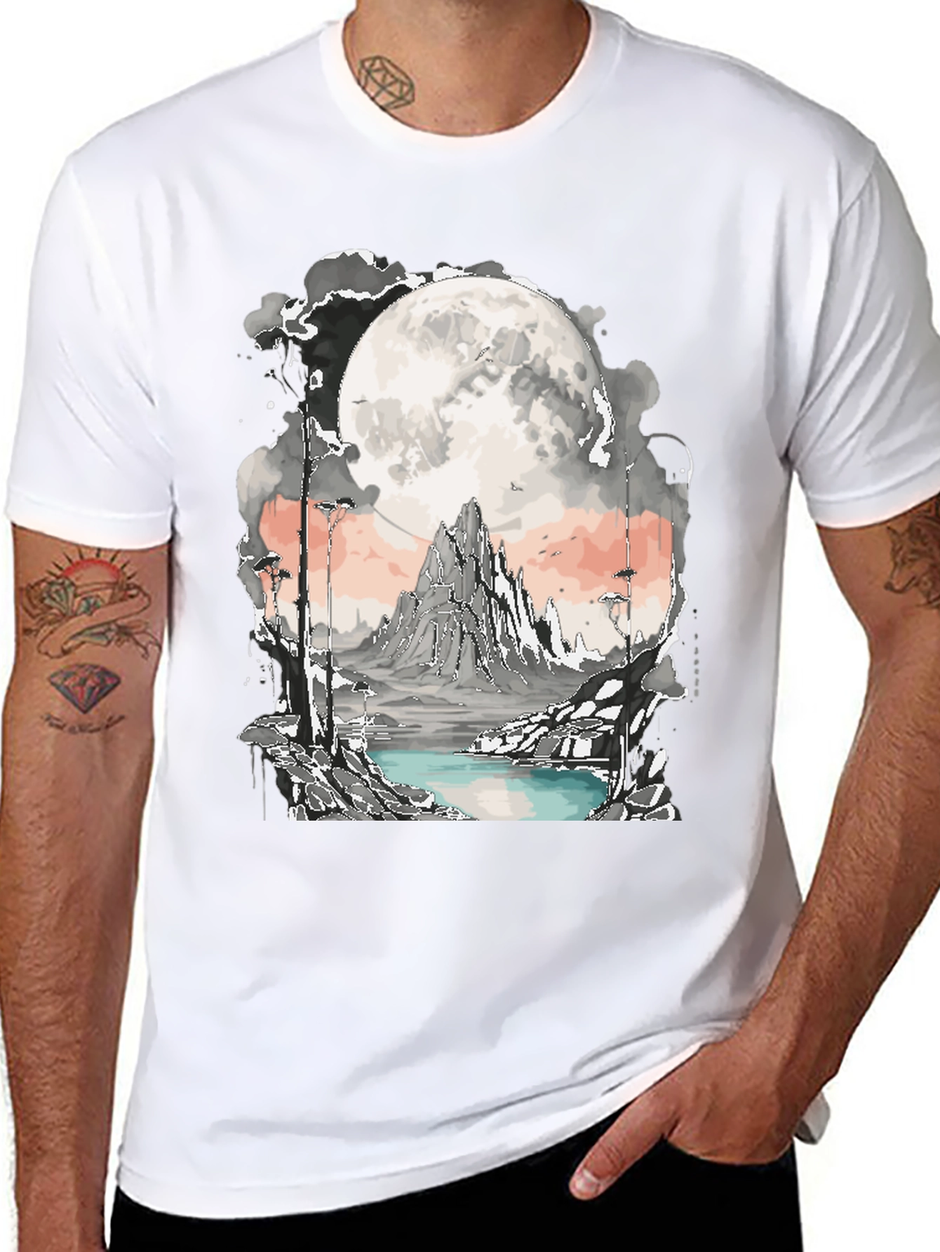 Fantasy Moonscape Graphic Tee