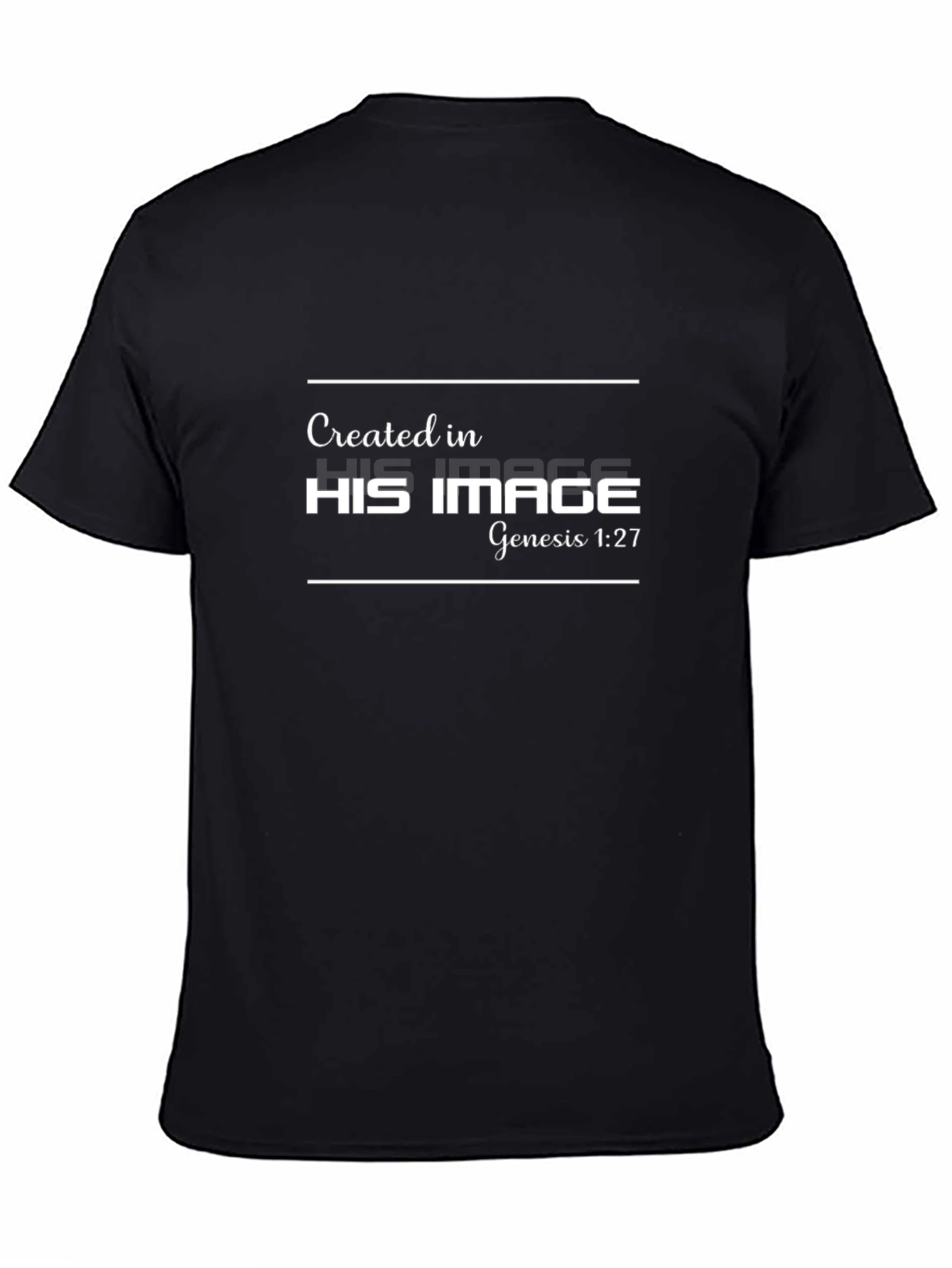 Created In His Image Black Tee - Genesis 1:27
