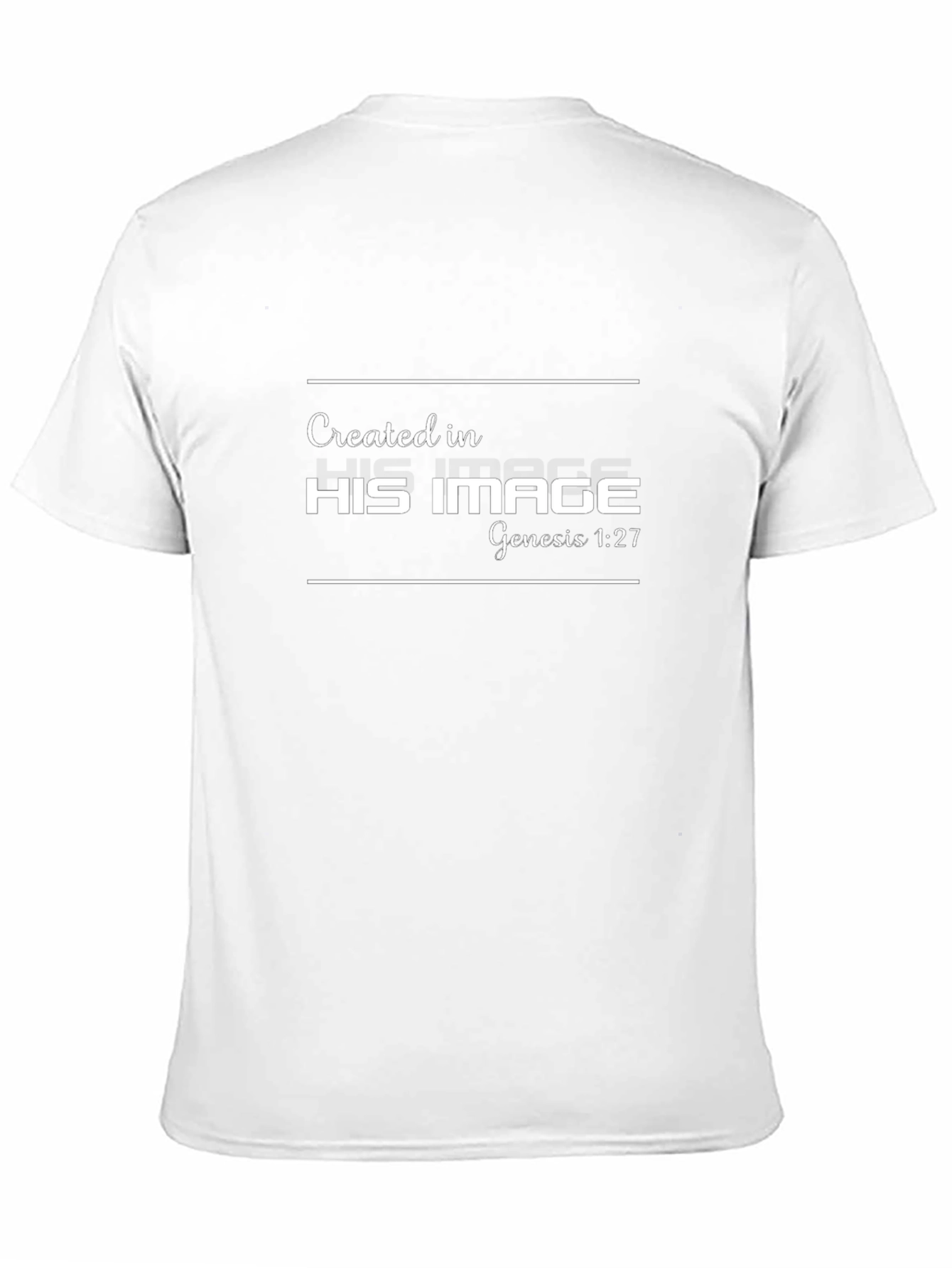 Created In His Image Black Tee - Genesis 1:27