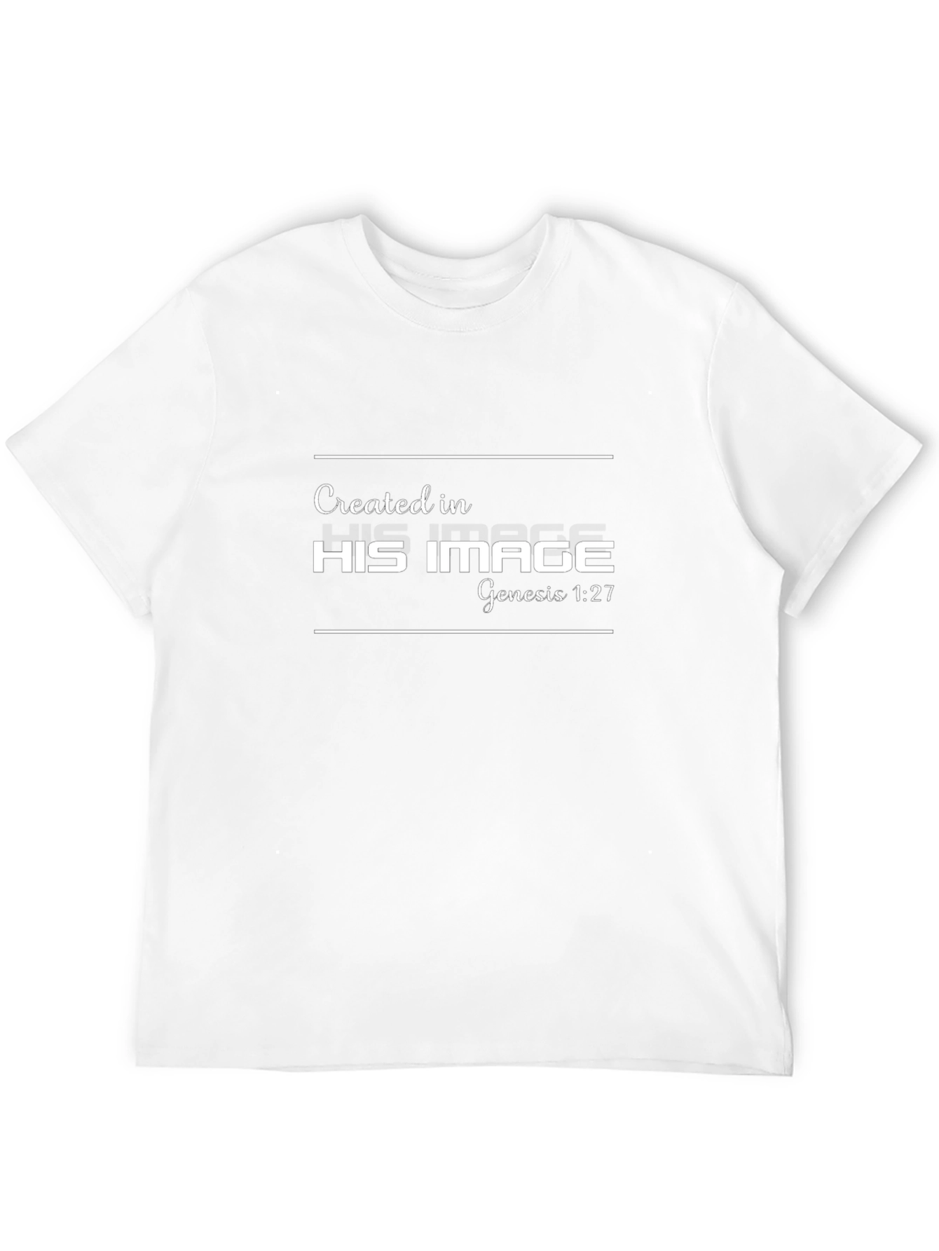 Created In His Image Black Tee - Genesis 1:27