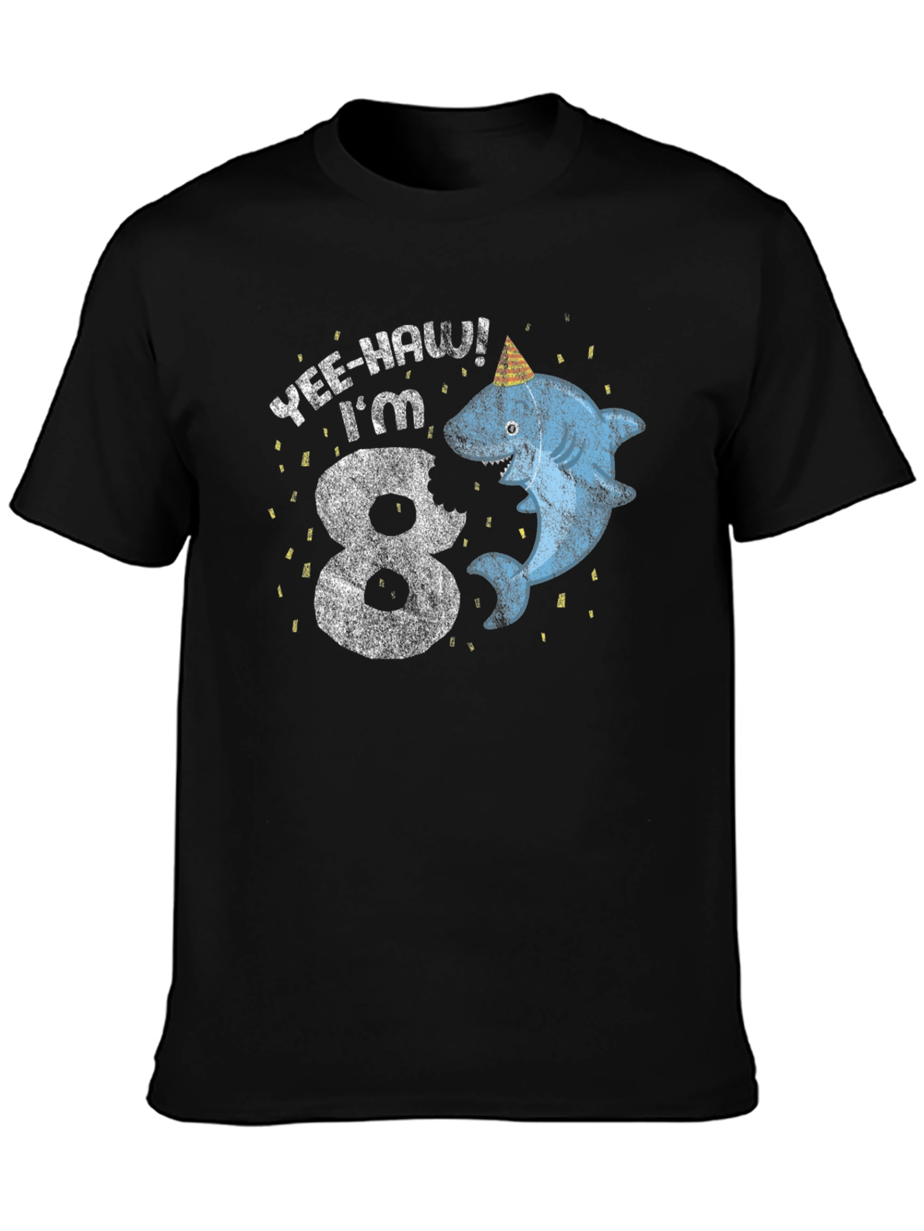 Yee-Haw! Im 8 Shark Birthday T-Shirt