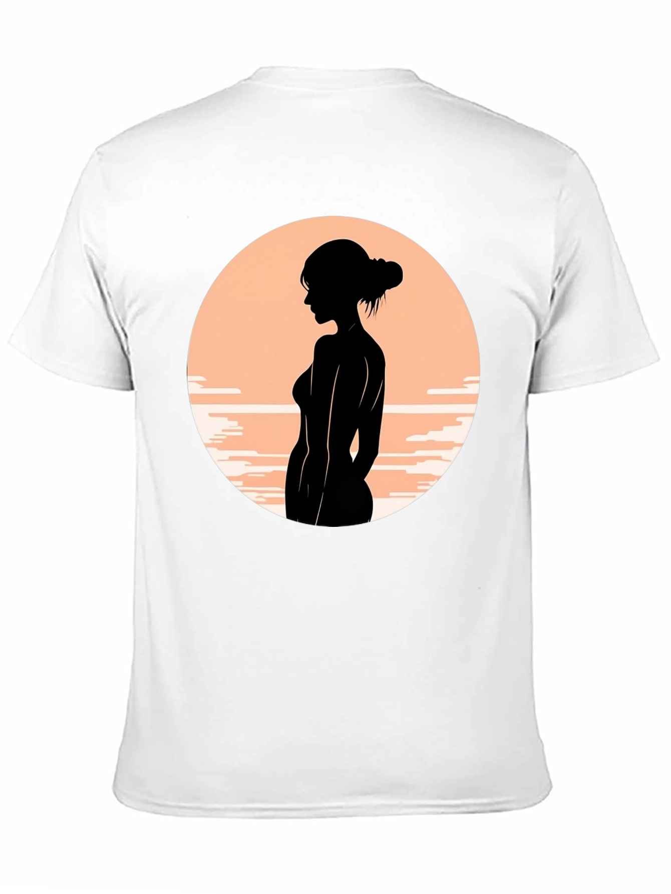 Silhouette Woman Graphic Tee - Stylish Black T-Shirt