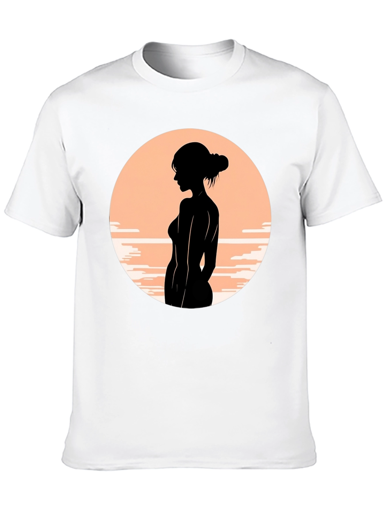 Silhouette Woman Graphic Tee - Stylish Black T-Shirt