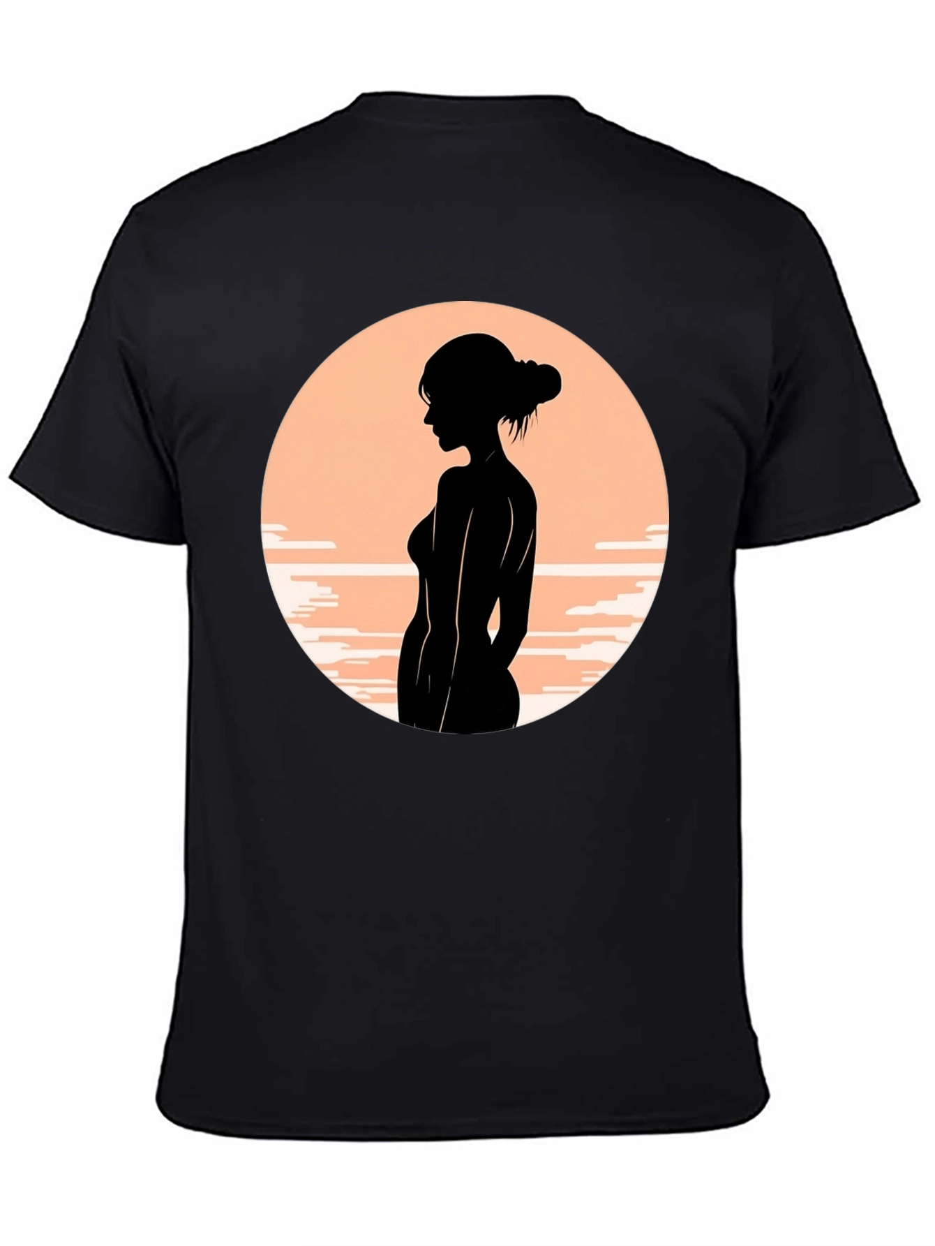 Silhouette Woman Graphic Tee - Stylish Black T-Shirt