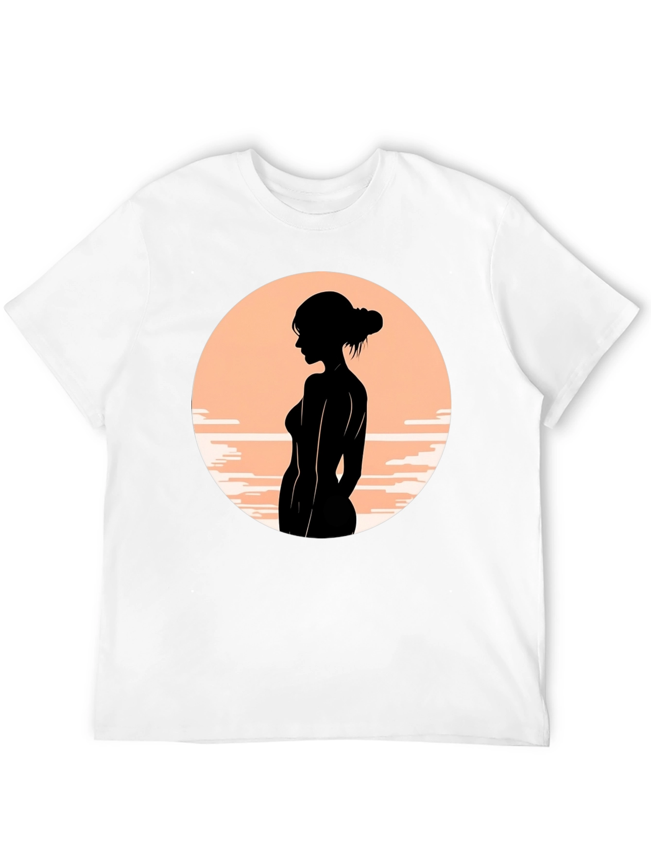 Silhouette Woman Graphic Tee - Stylish Black T-Shirt
