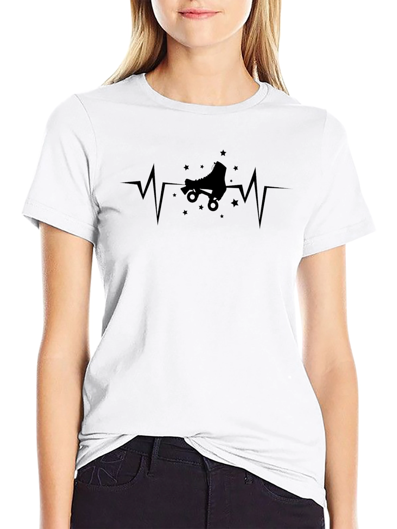Skate Heartbeat Tee - Roller Derby Style