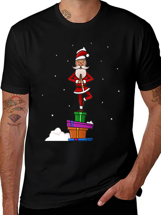 Yoga Santa T-Shirt - Festive Holiday Apparel