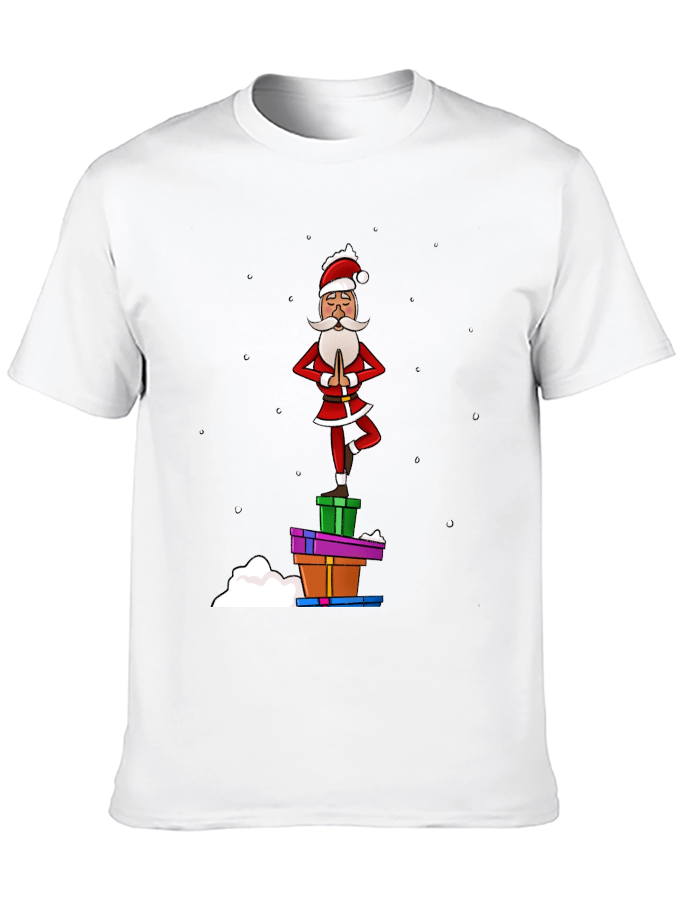 Yoga Santa T-Shirt - Festive Holiday Apparel