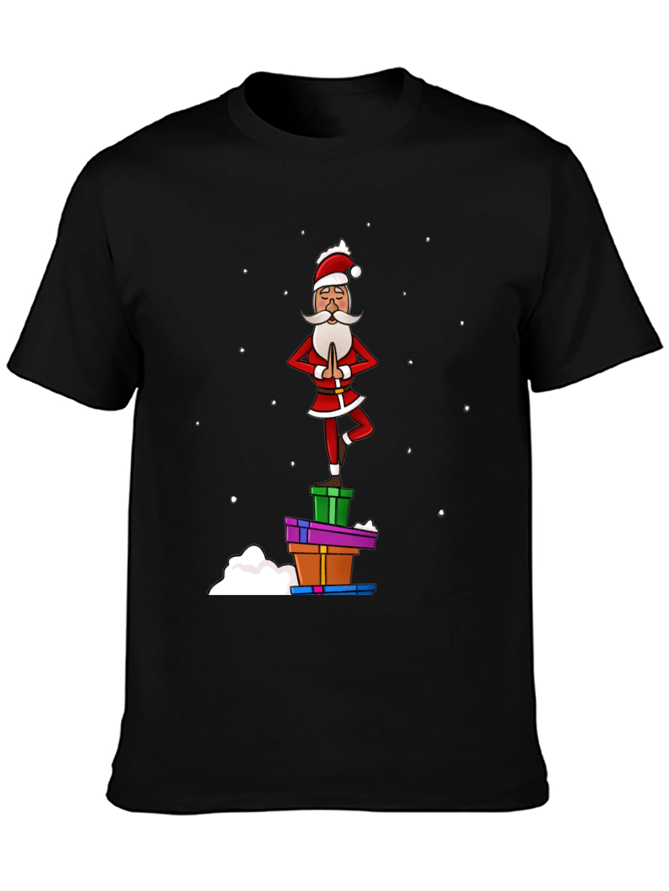 Yoga Santa T-Shirt - Festive Holiday Apparel