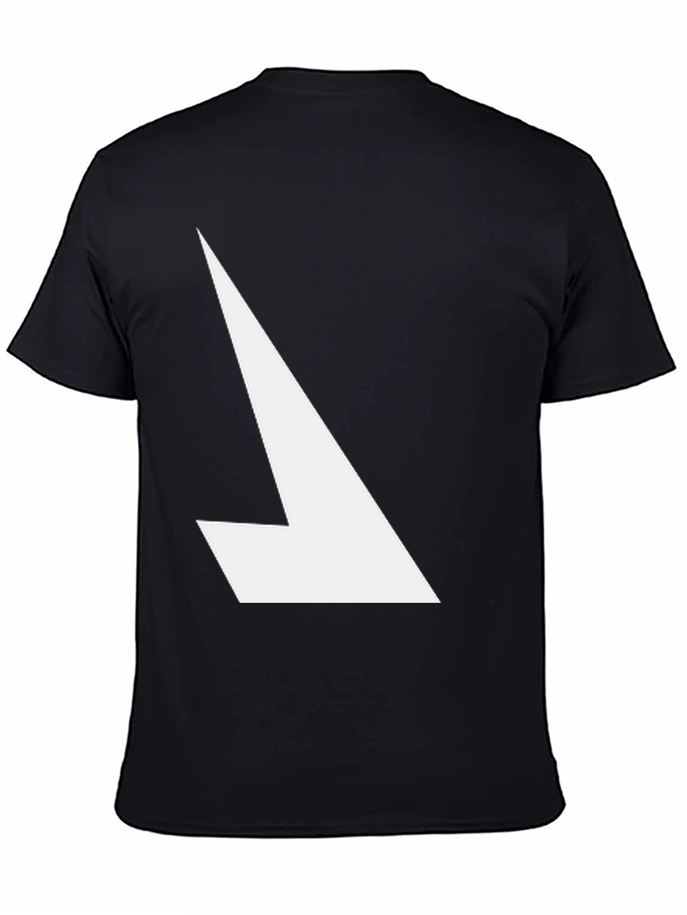 Modern Graphic Tee - Black with White Angle Design