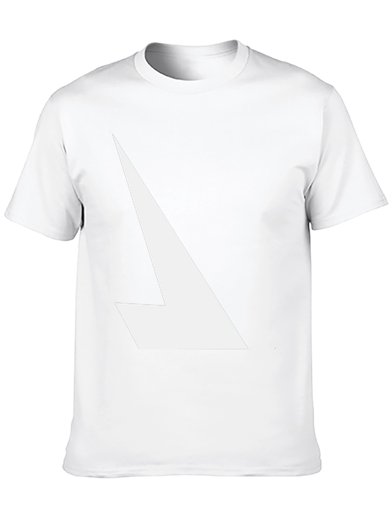 Modern Graphic Tee - Black with White Angle Design