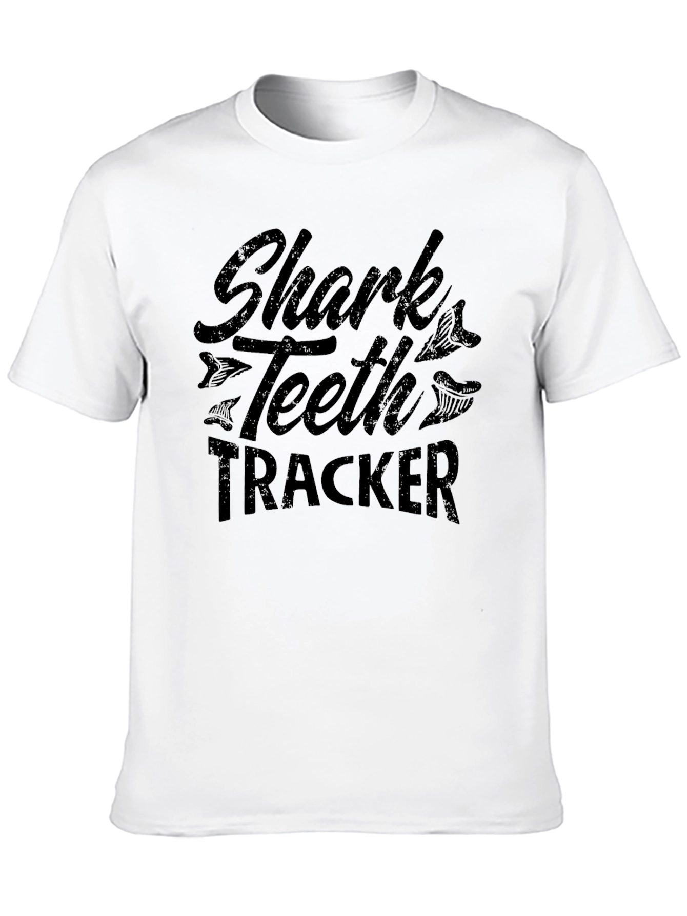 Shark Teeth Tracker Black T-Shirt
