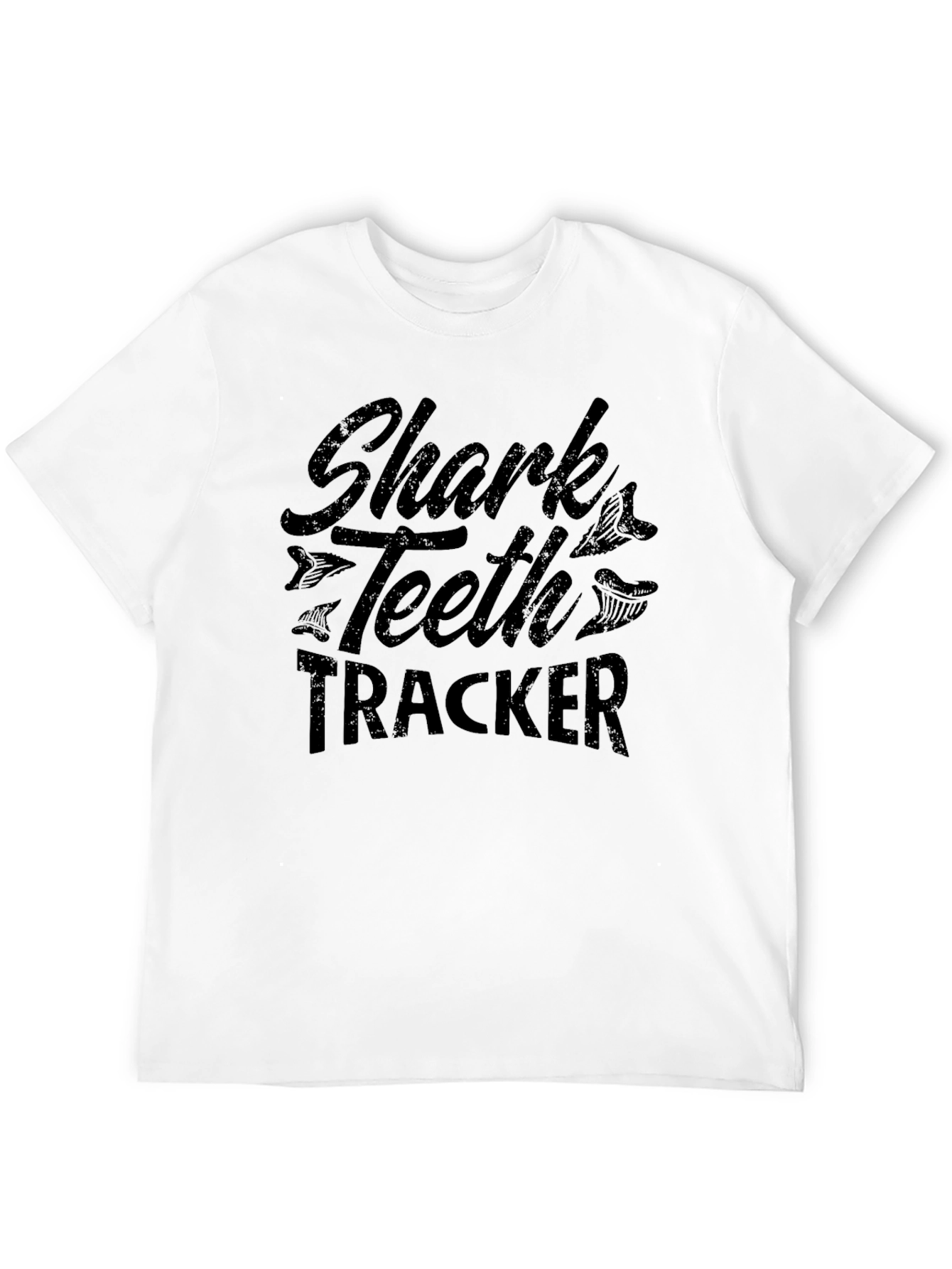 Shark Teeth Tracker Black T-Shirt