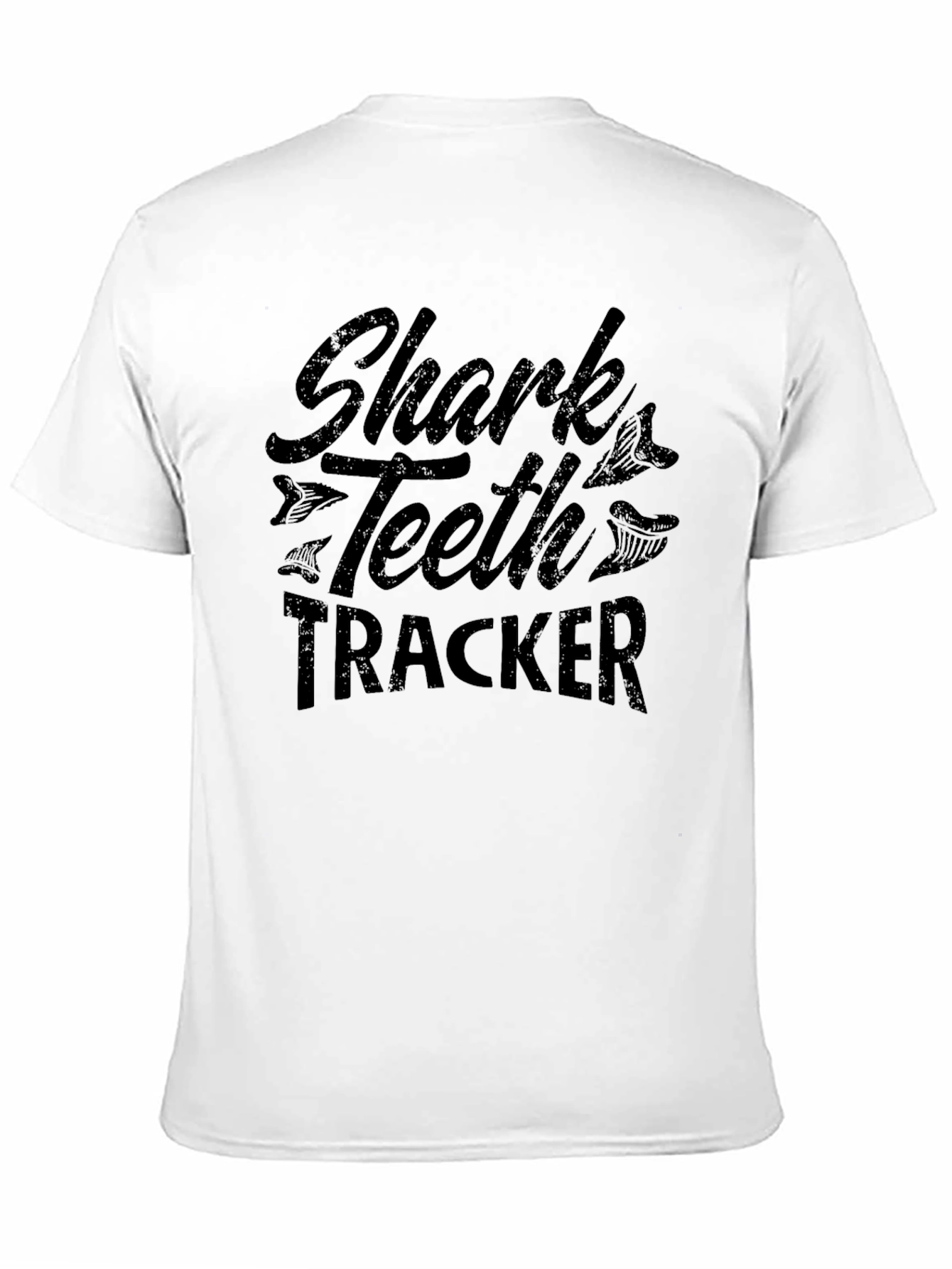 Shark Teeth Tracker Black T-Shirt