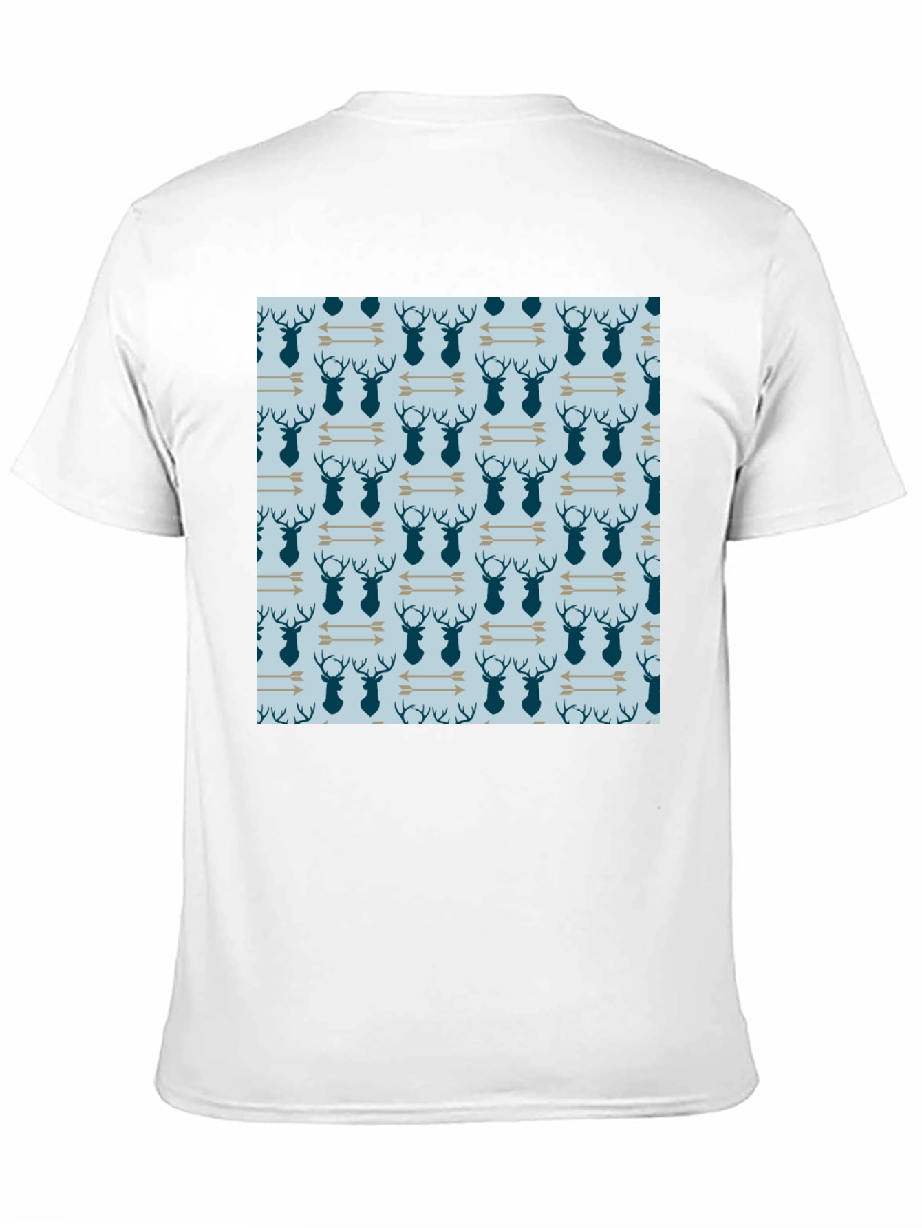 Deer & Arrow Pattern Tee - Classic Black