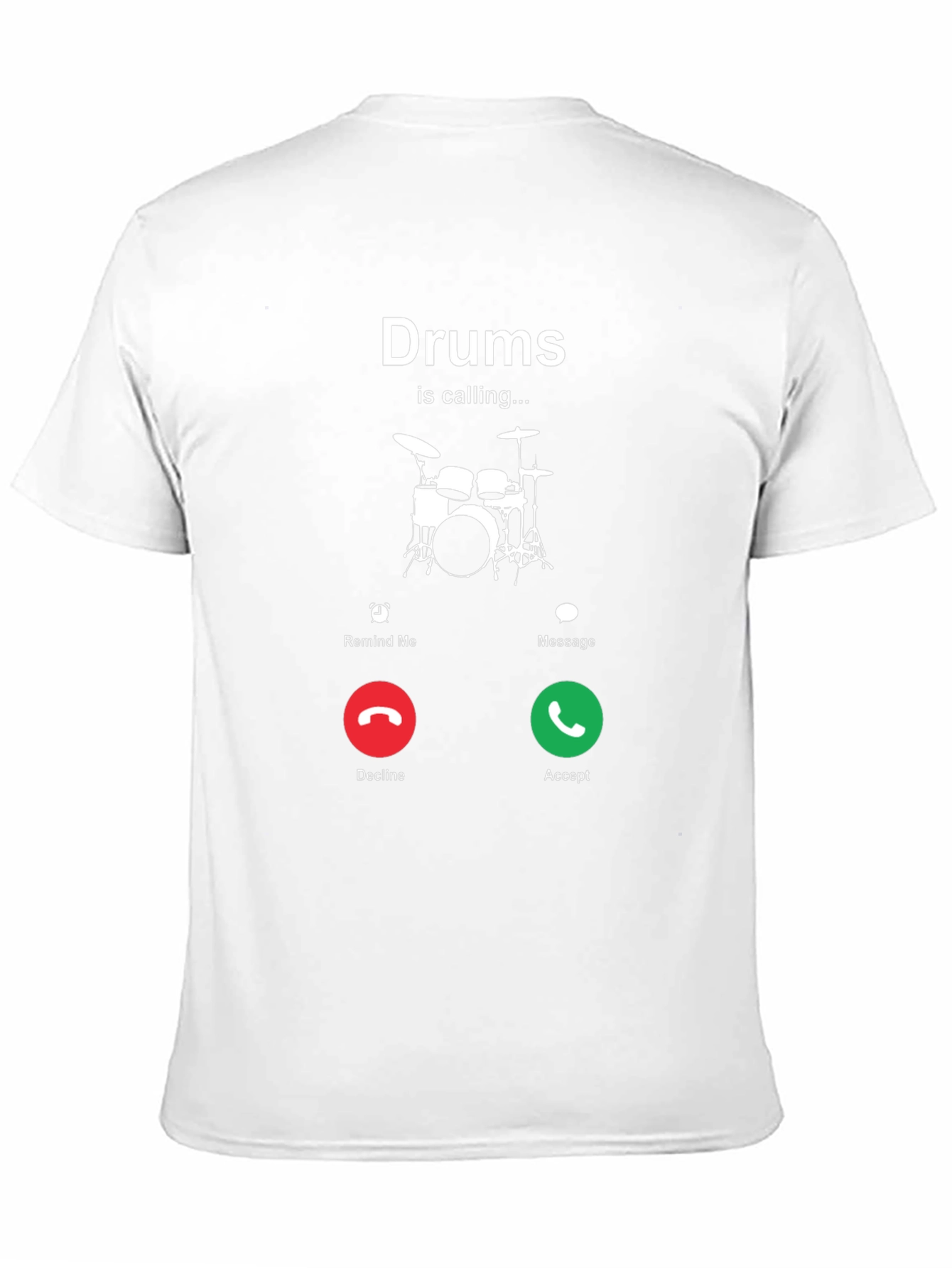Drums Calling Black T-Shirt - Music Lover Tee