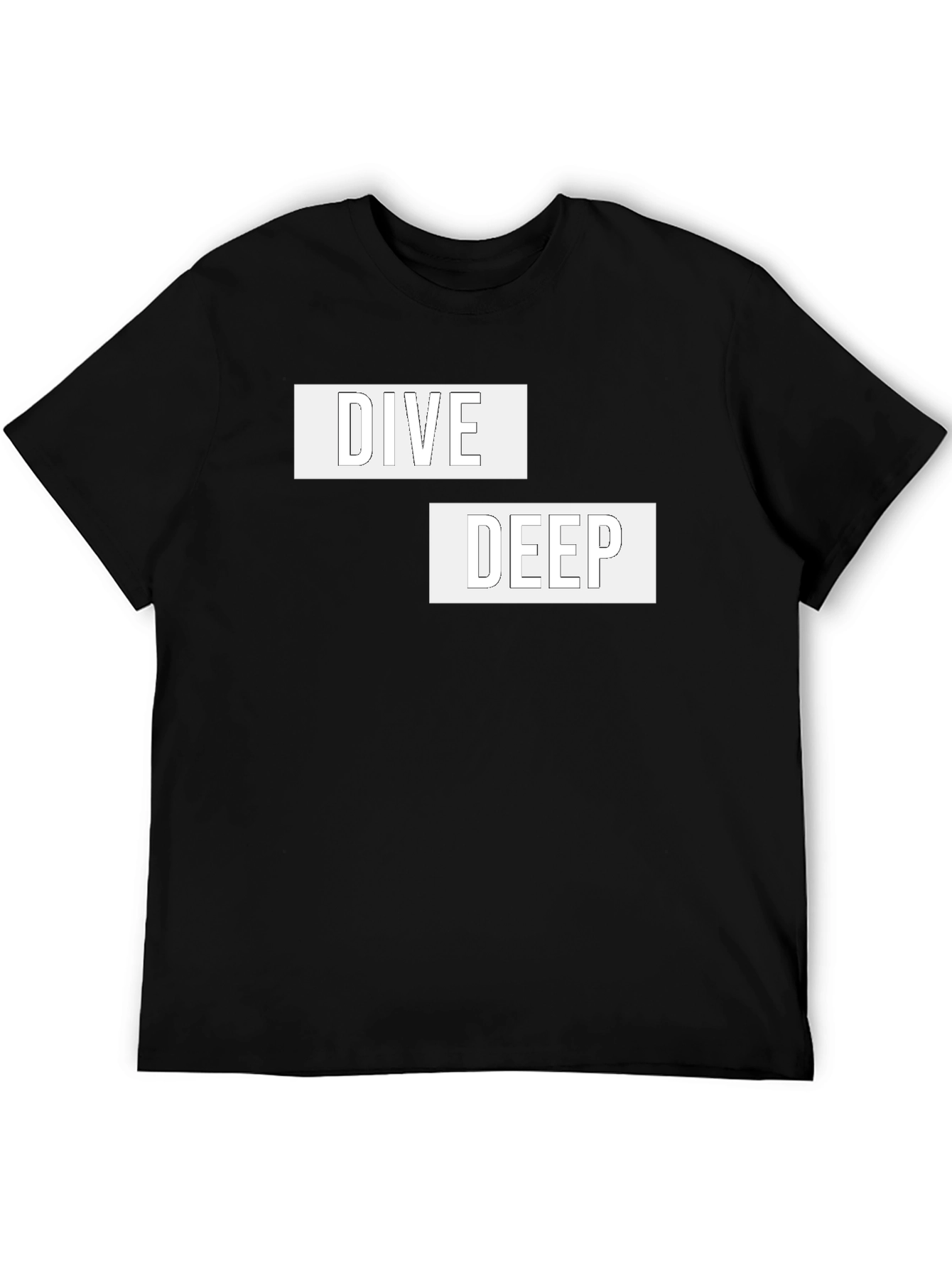 Dive Deep Graphic Tee - Black Cotton Comfort