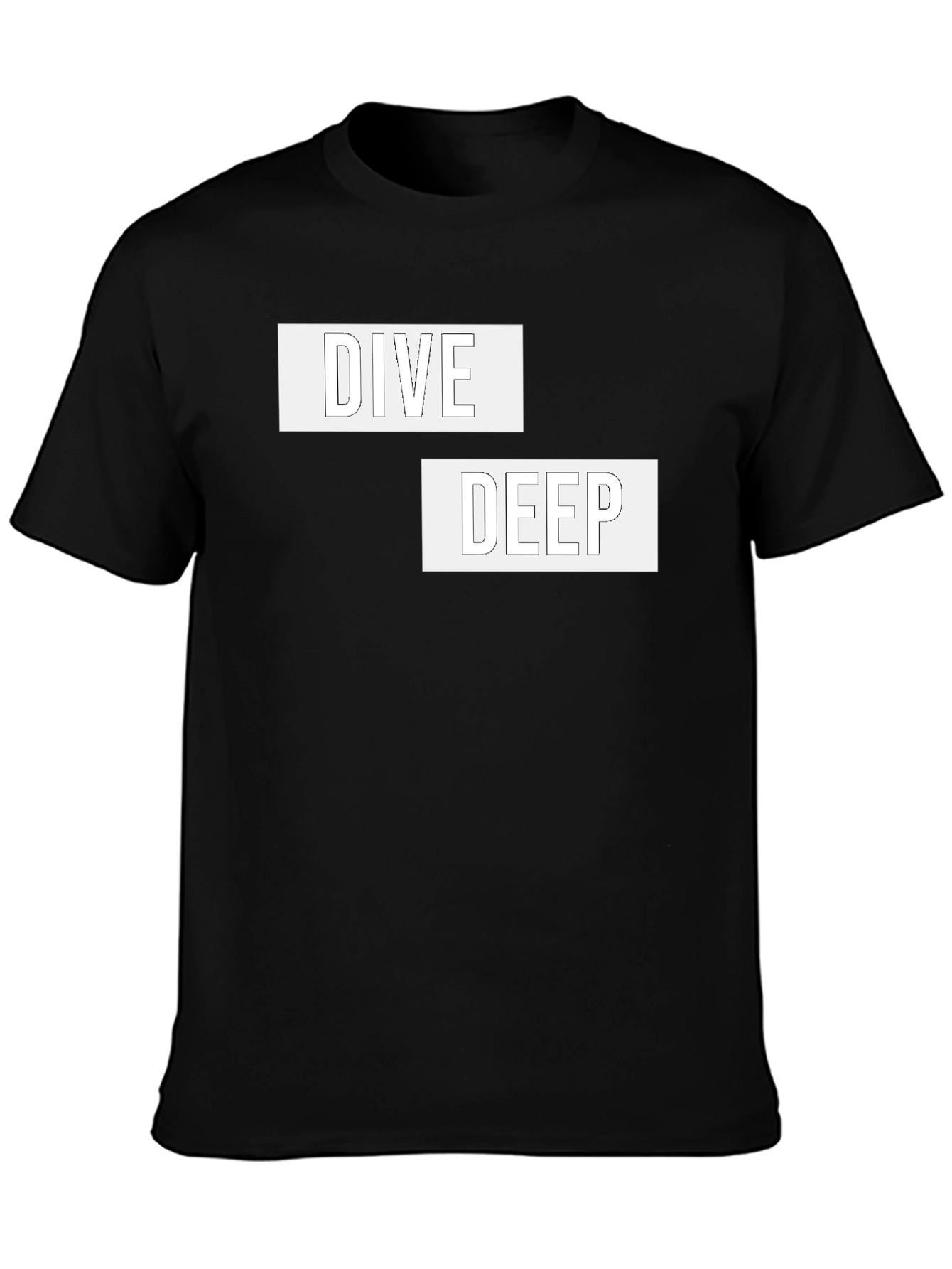 Dive Deep Graphic Tee - Black Cotton Comfort