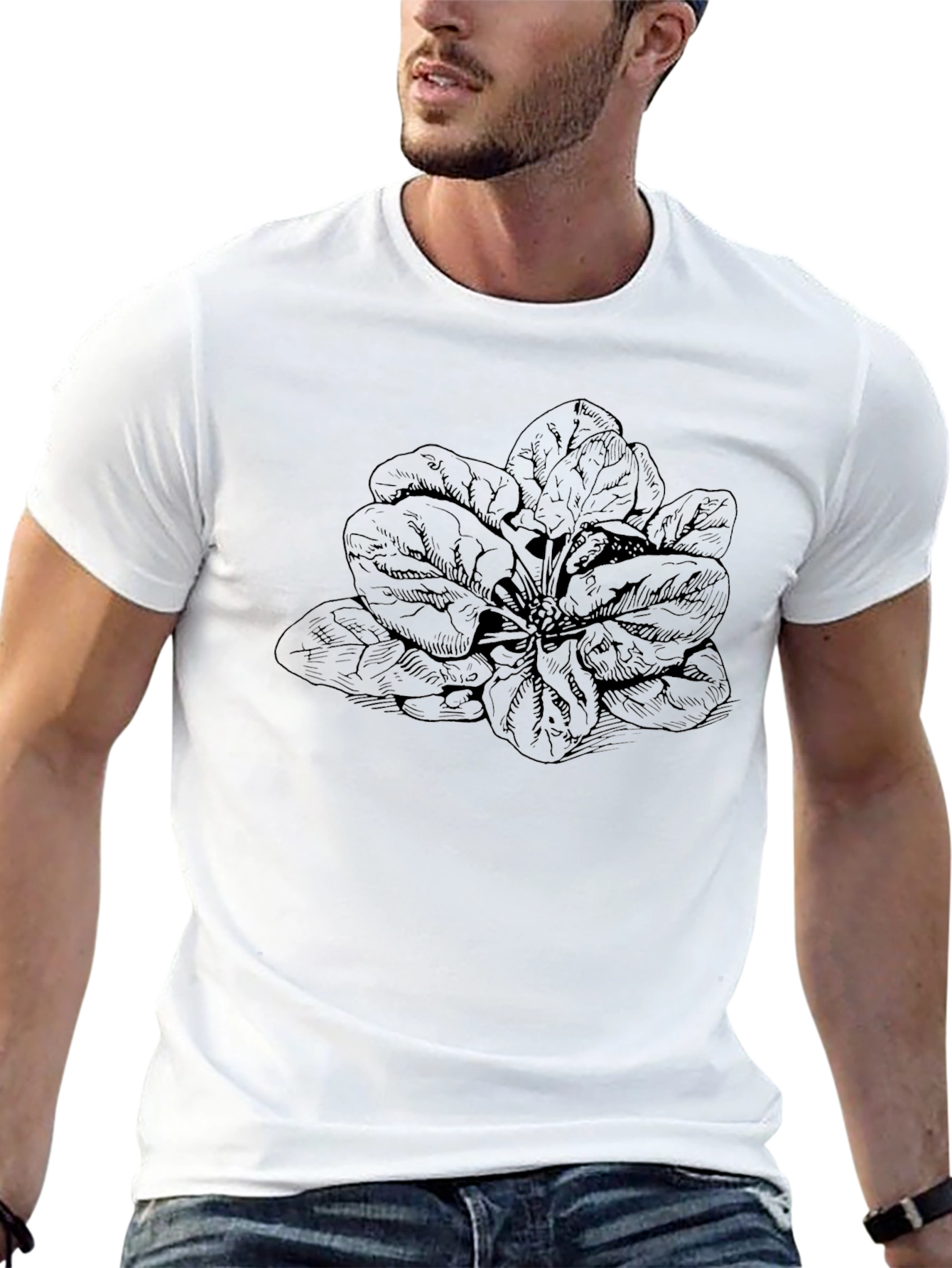Spinach Graphic T-Shirt - Black Unisex