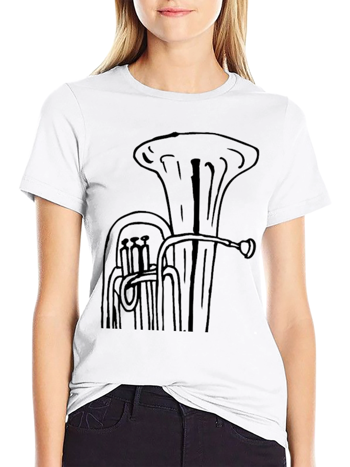 Tuba Graphic Black T-Shirt