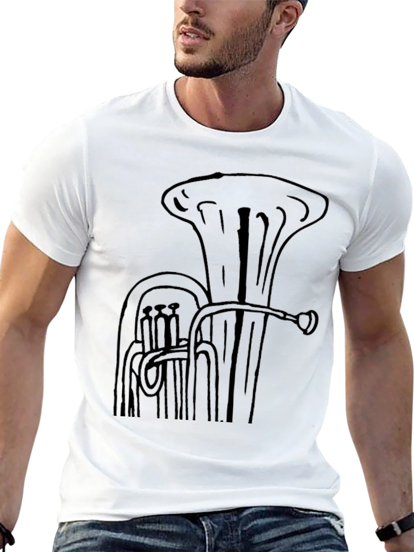 Tuba Graphic Black T-Shirt