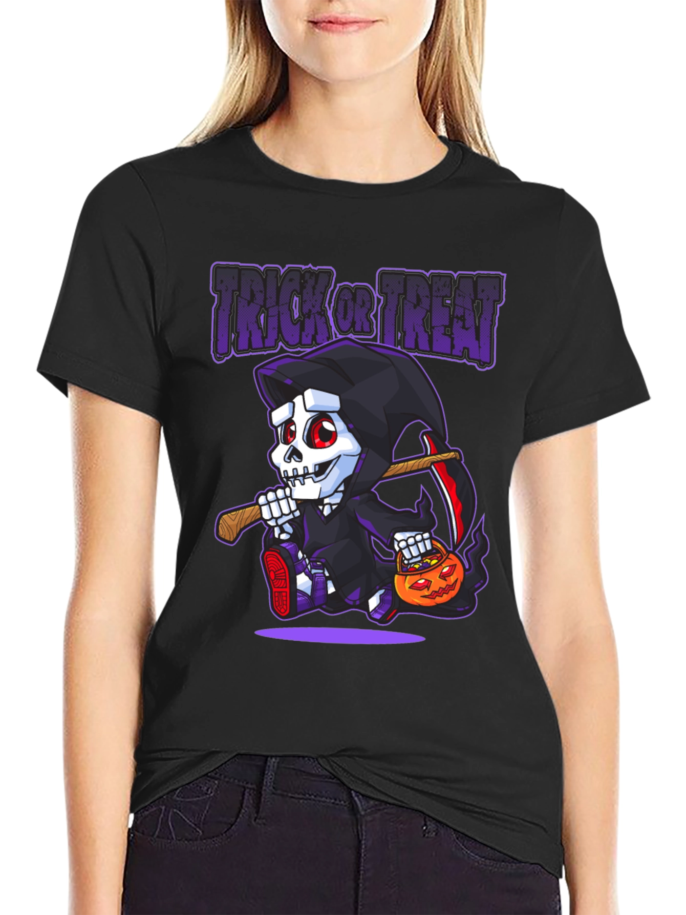 Trick or Treat Grim Reaper T-Shirt