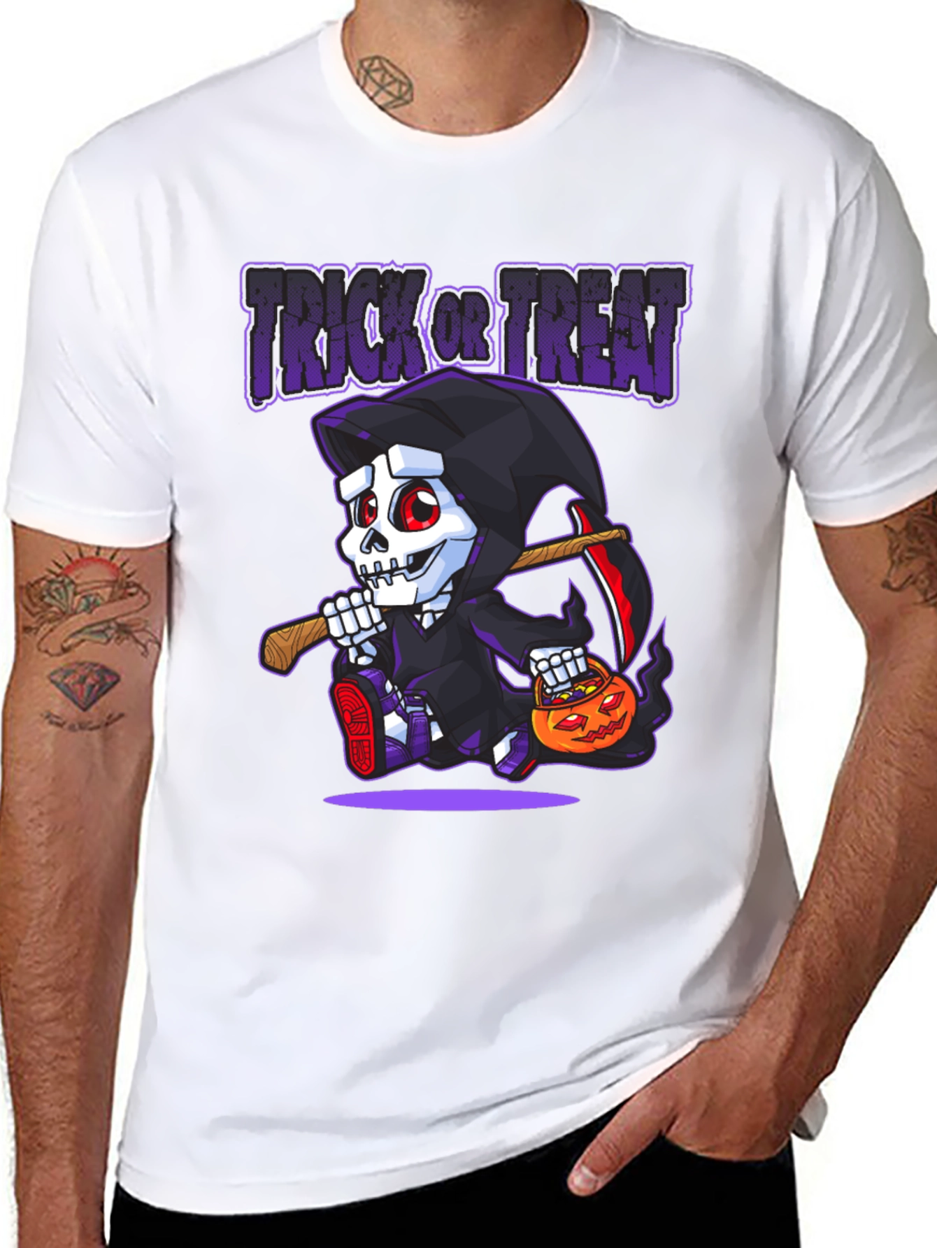 Trick or Treat Grim Reaper T-Shirt