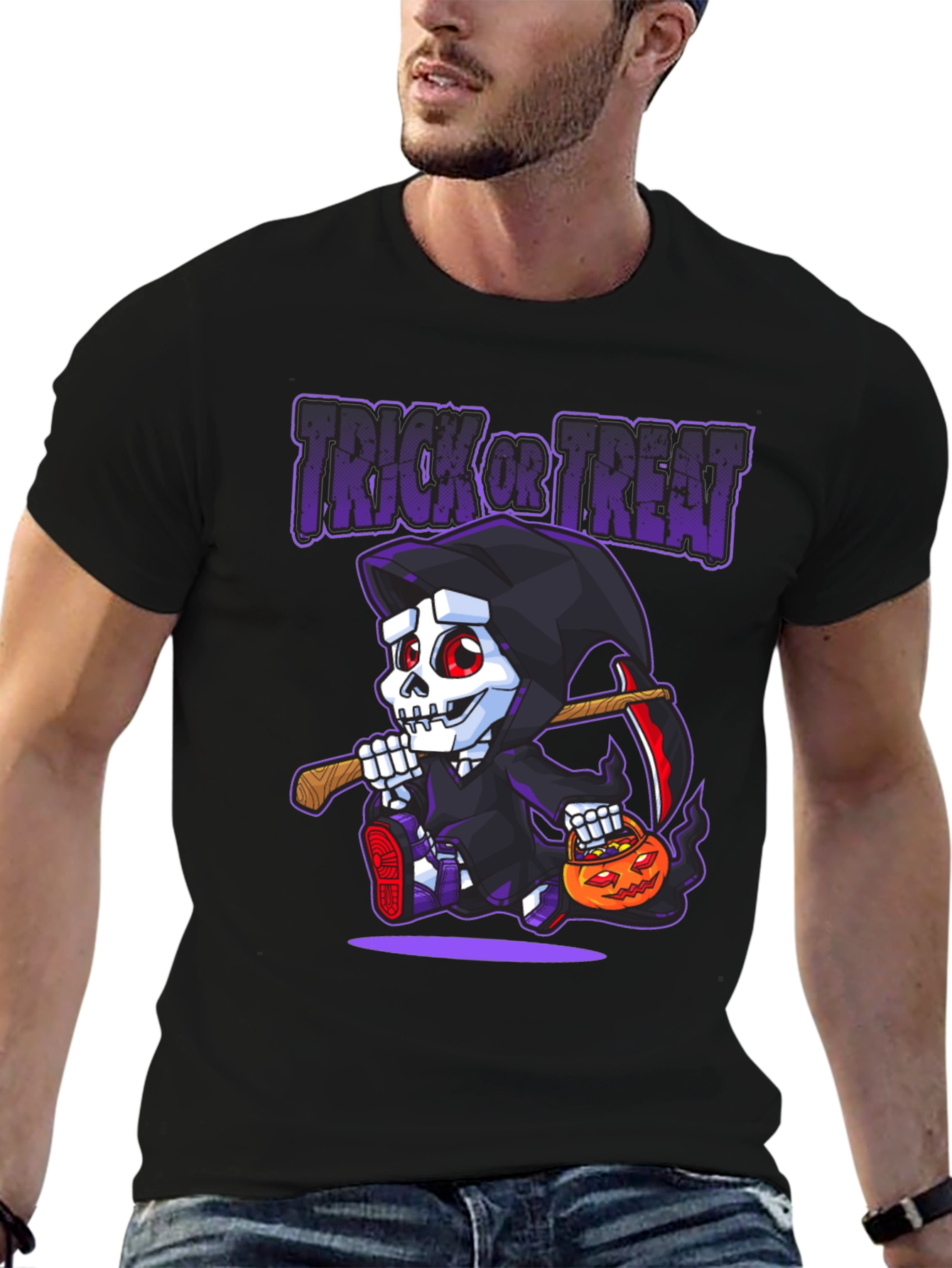Trick or Treat Grim Reaper T-Shirt