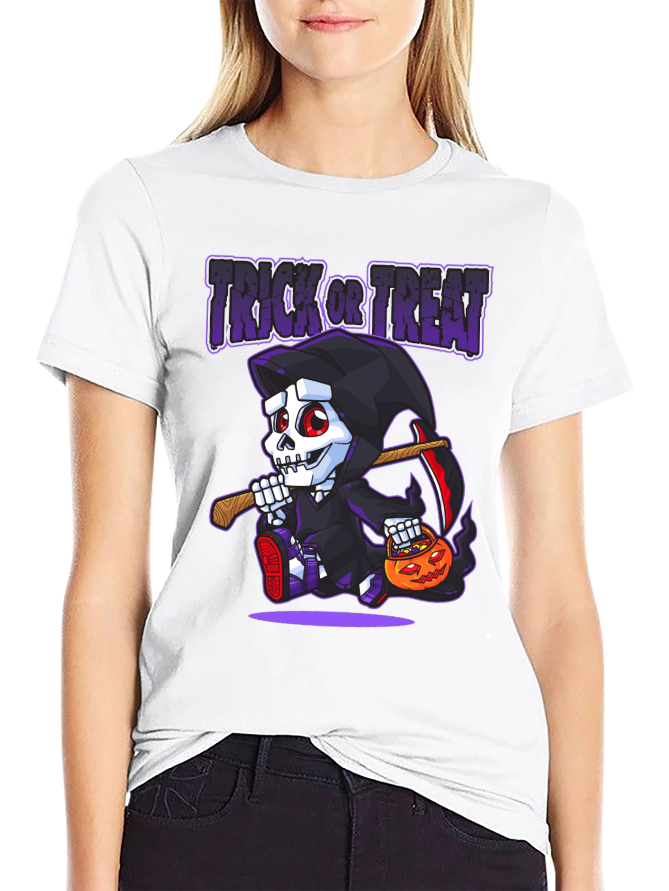 Trick or Treat Grim Reaper T-Shirt