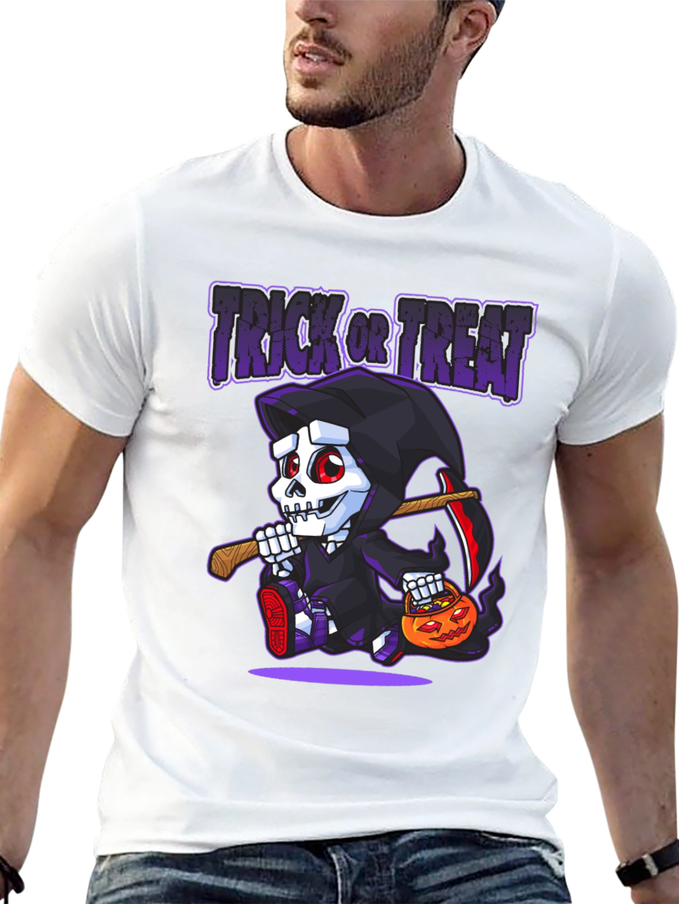 Trick or Treat Grim Reaper T-Shirt