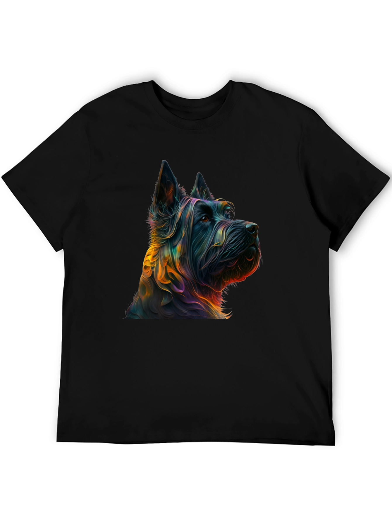 Dog Breed Graphic Print Black Tee