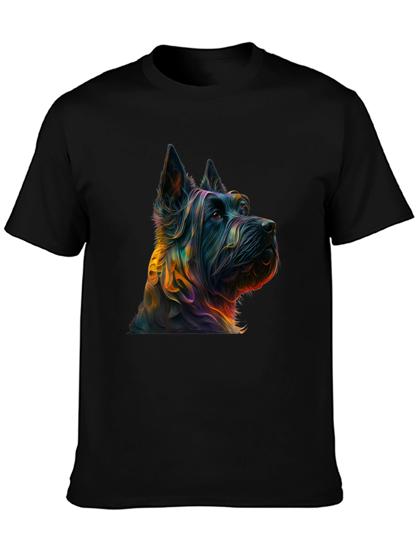 Dog Breed Graphic Print Black Tee