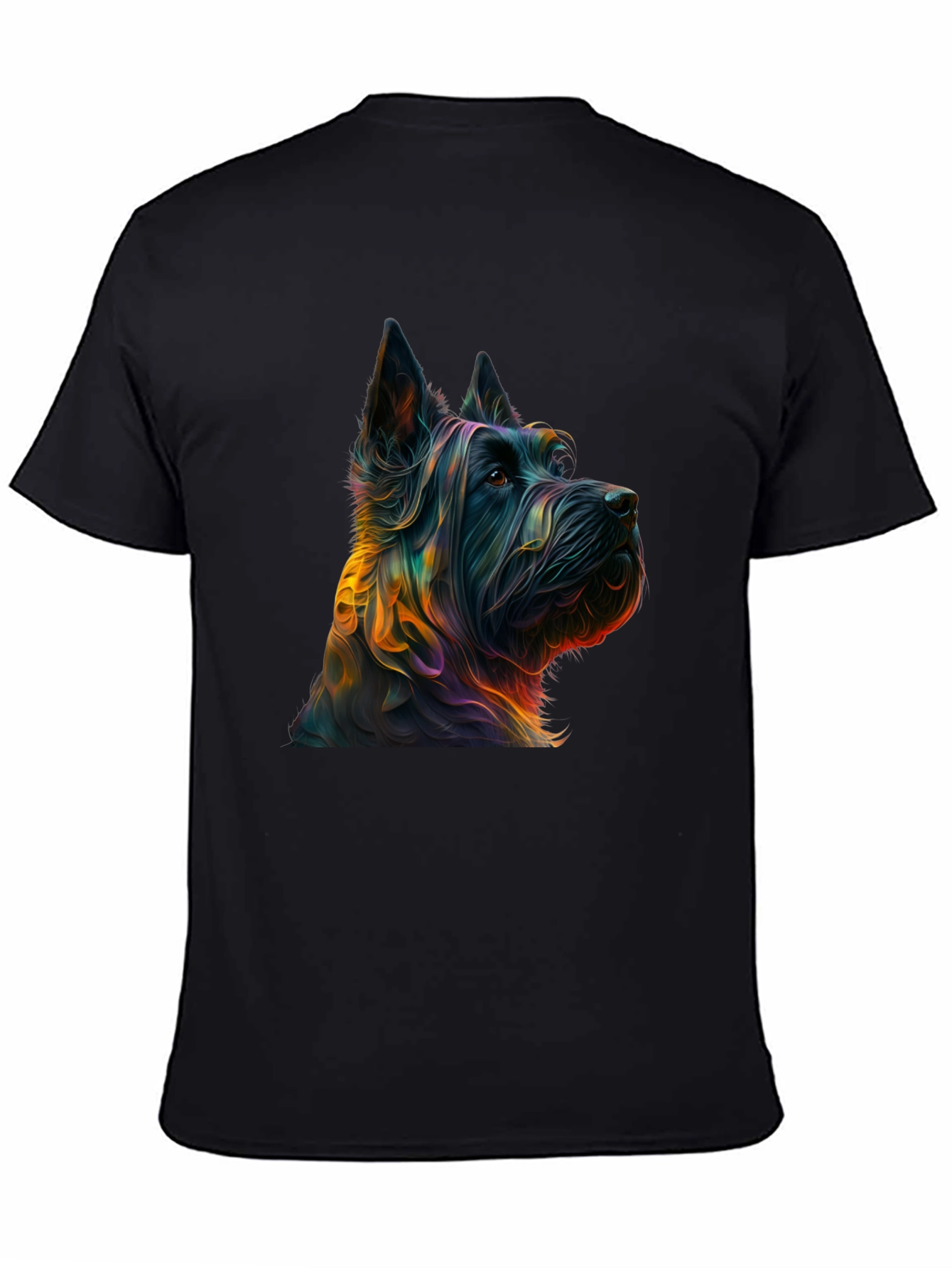 Dog Breed Graphic Print Black Tee