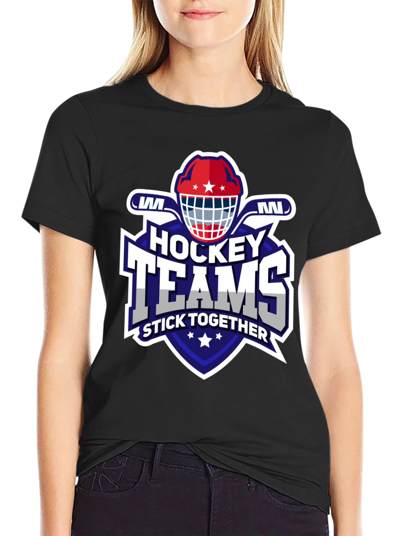 Hockey Teams Stick Together Graphic T-Shirt