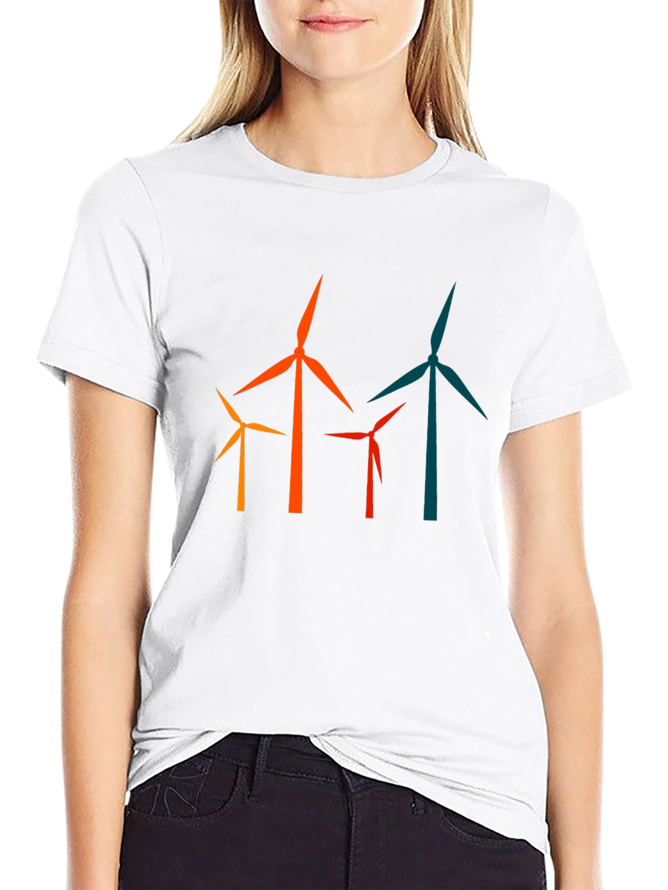 Wind Turbine Graphic Tee - Modern Energy T-Shirt