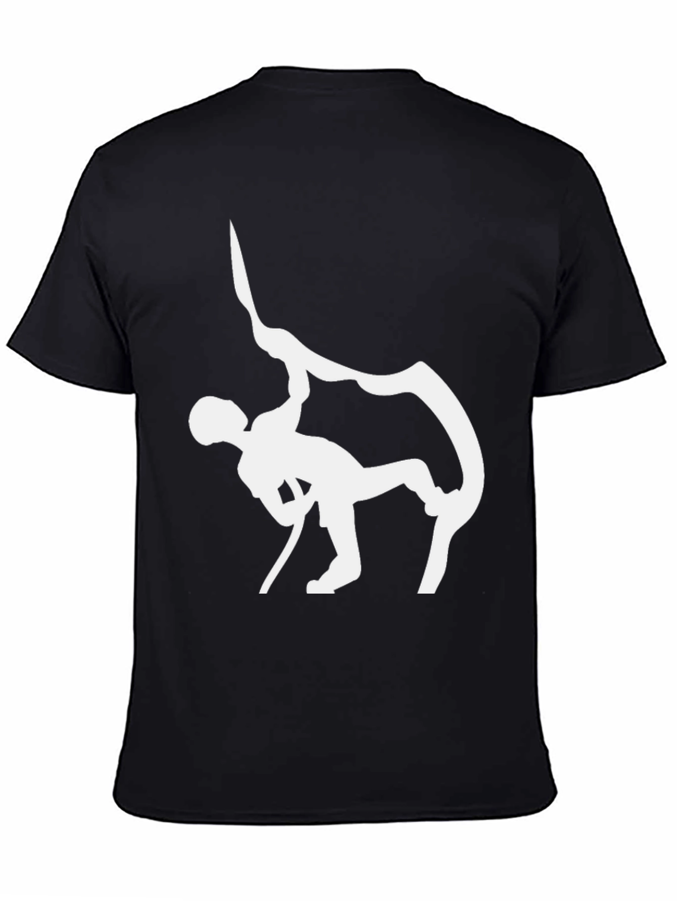 Climbing Graphic Tee - Black Cotton Comfort
