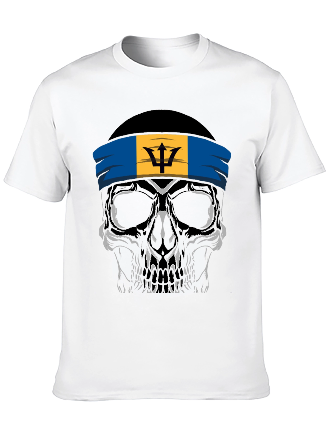 Barbados Skull Graphic T-Shirt - Cool Casual Tee