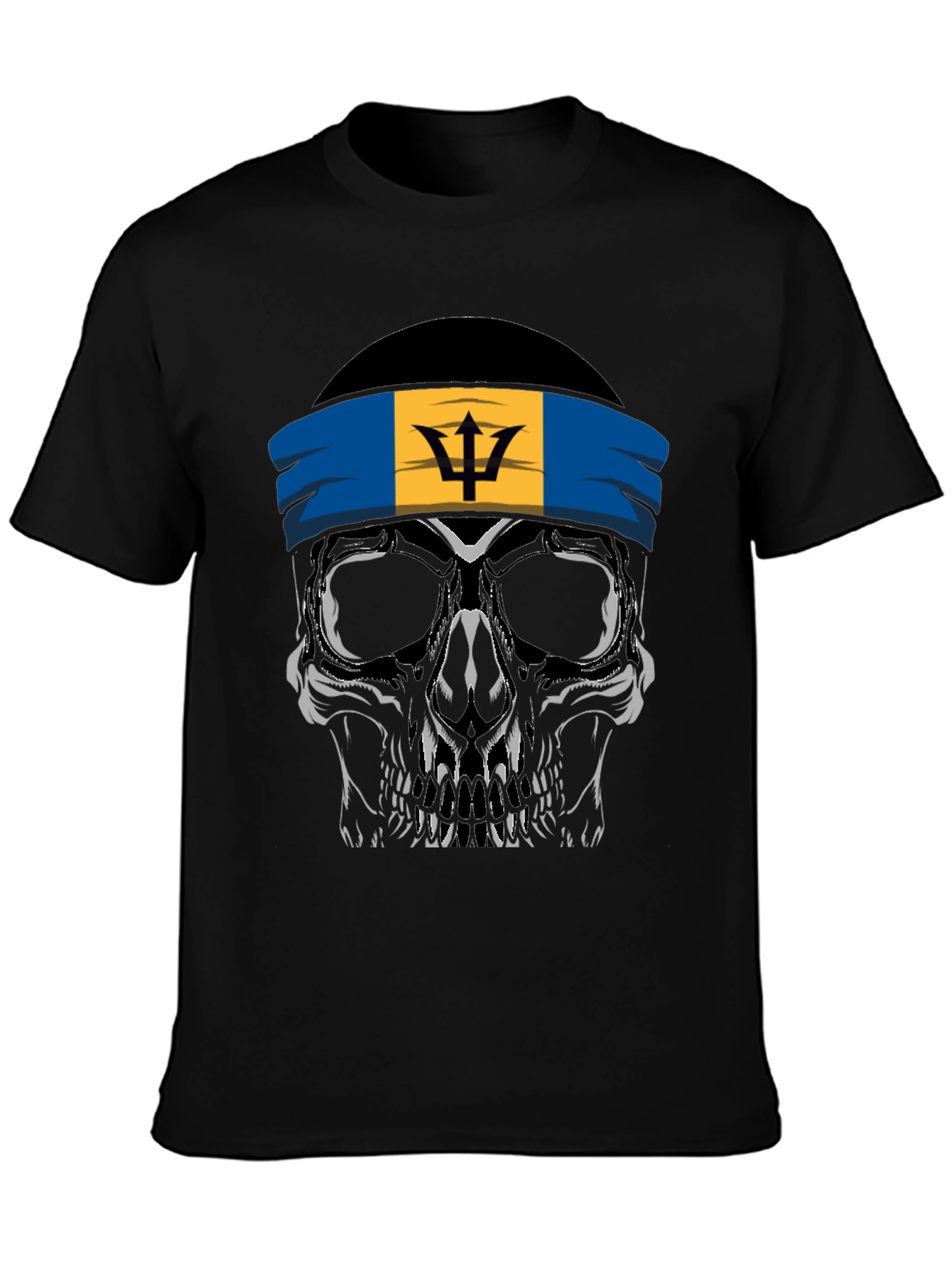 Barbados Skull Graphic T-Shirt - Cool Casual Tee