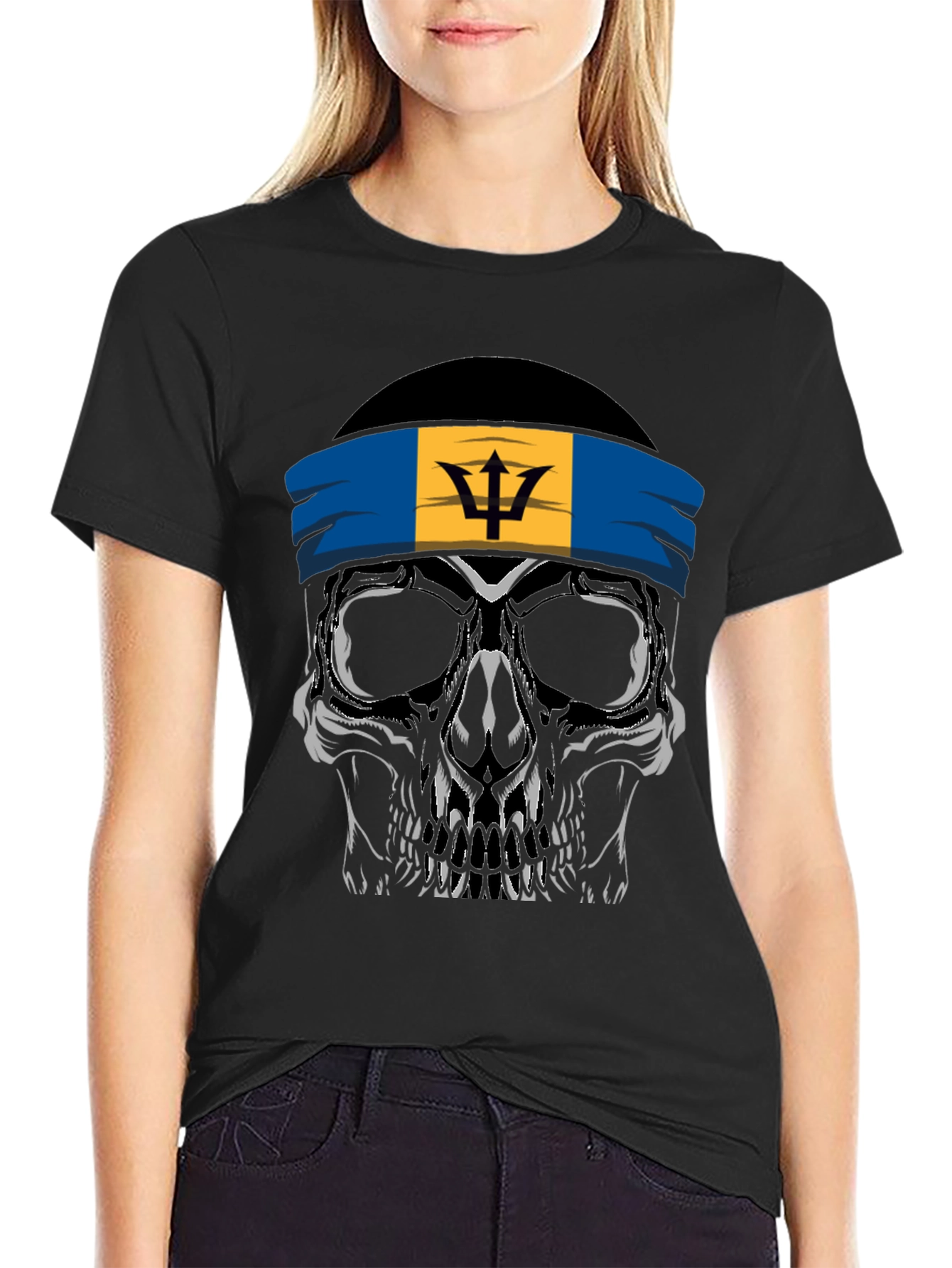 Barbados Skull Graphic T-Shirt - Cool Casual Tee
