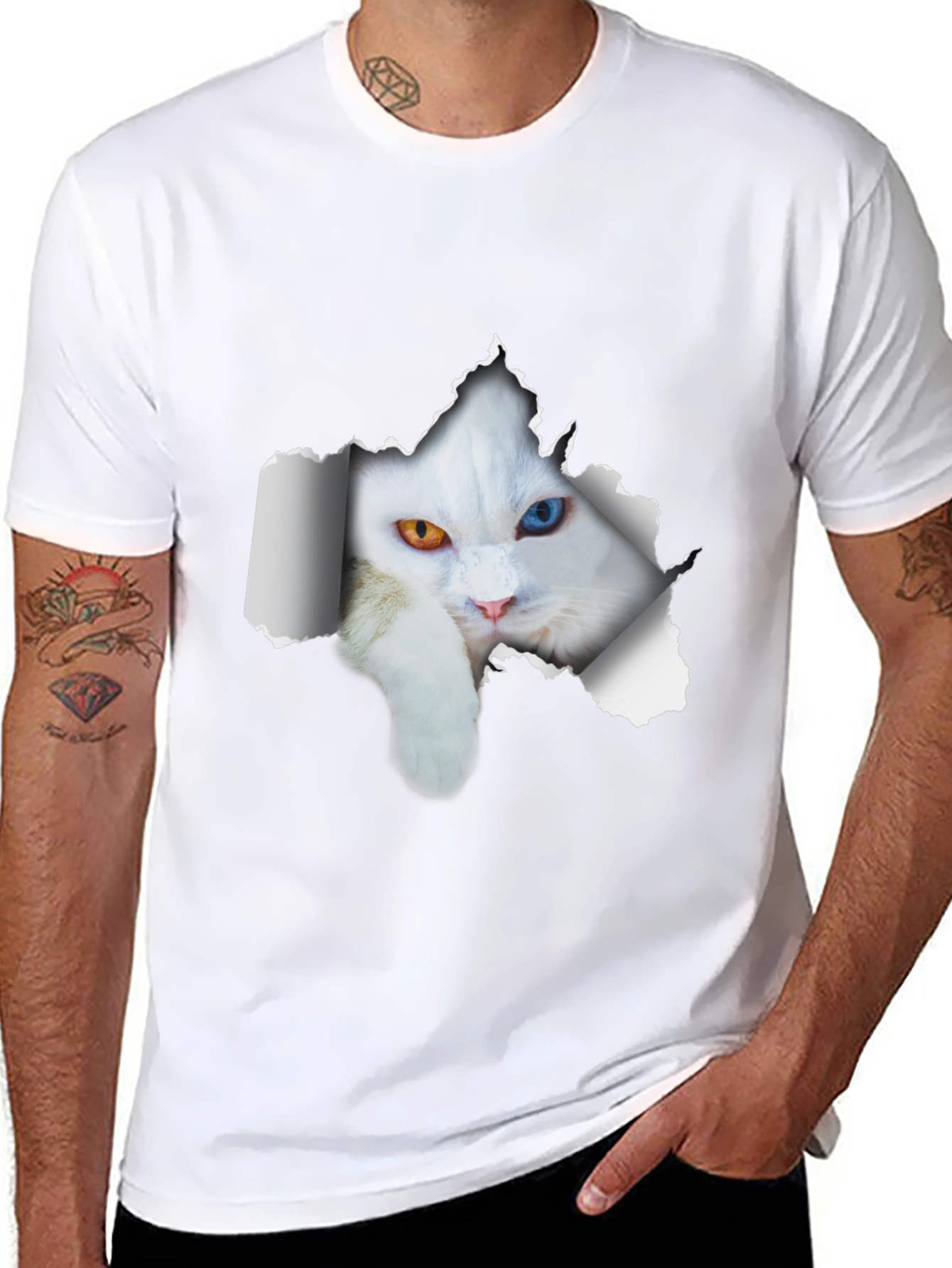 Cool Cat Heterochromia T-Shirt
