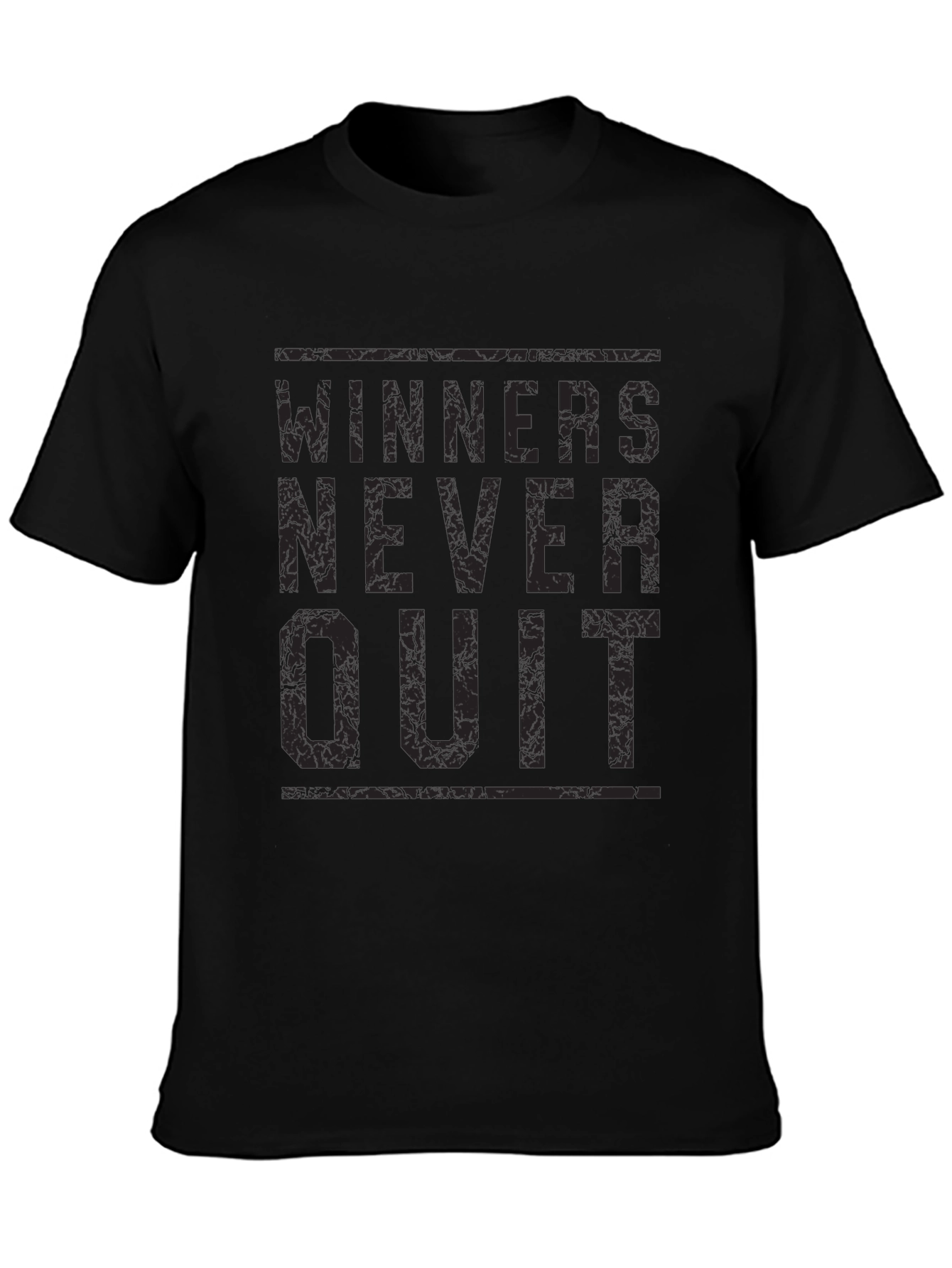Winners Never Quit Graphic Tee - Motivational T-Shirt