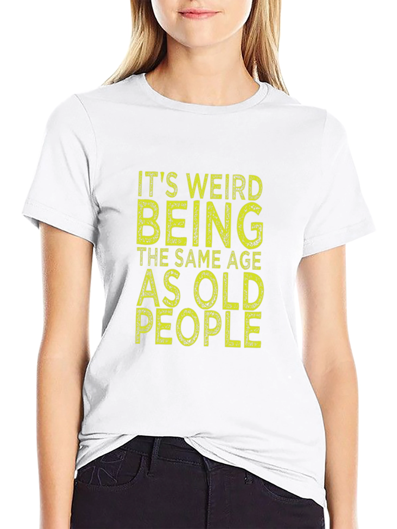 Funny Same Age as Old People Black T-Shirt
