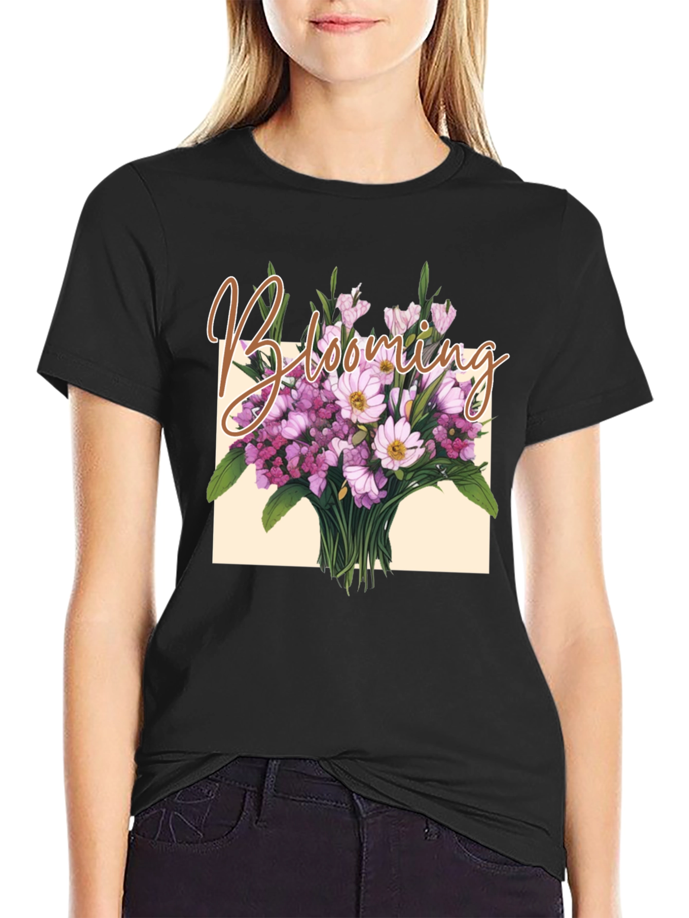 Blooming Floral Graphic Tee - Stylish Comfort