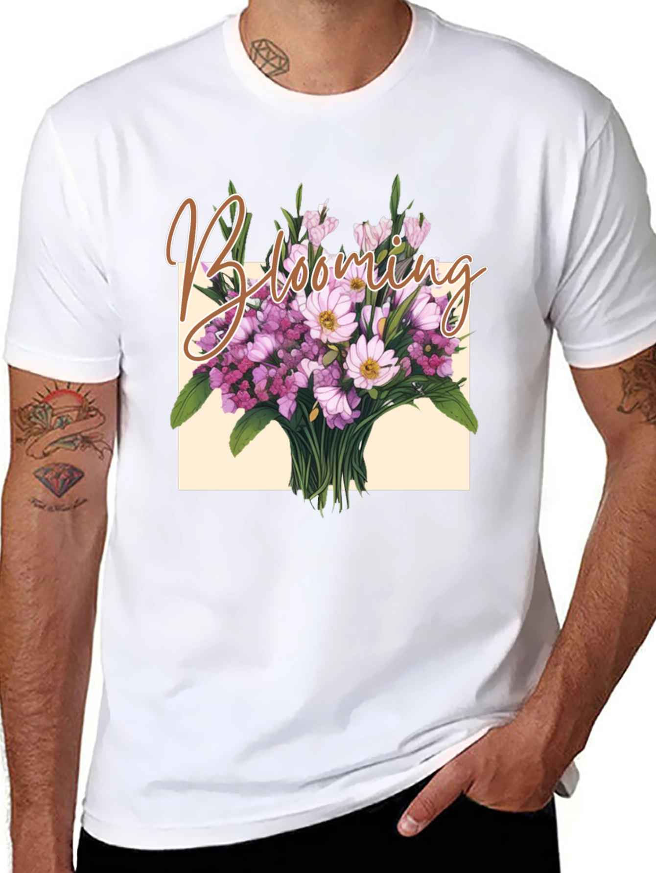 Blooming Floral Graphic Tee - Stylish Comfort