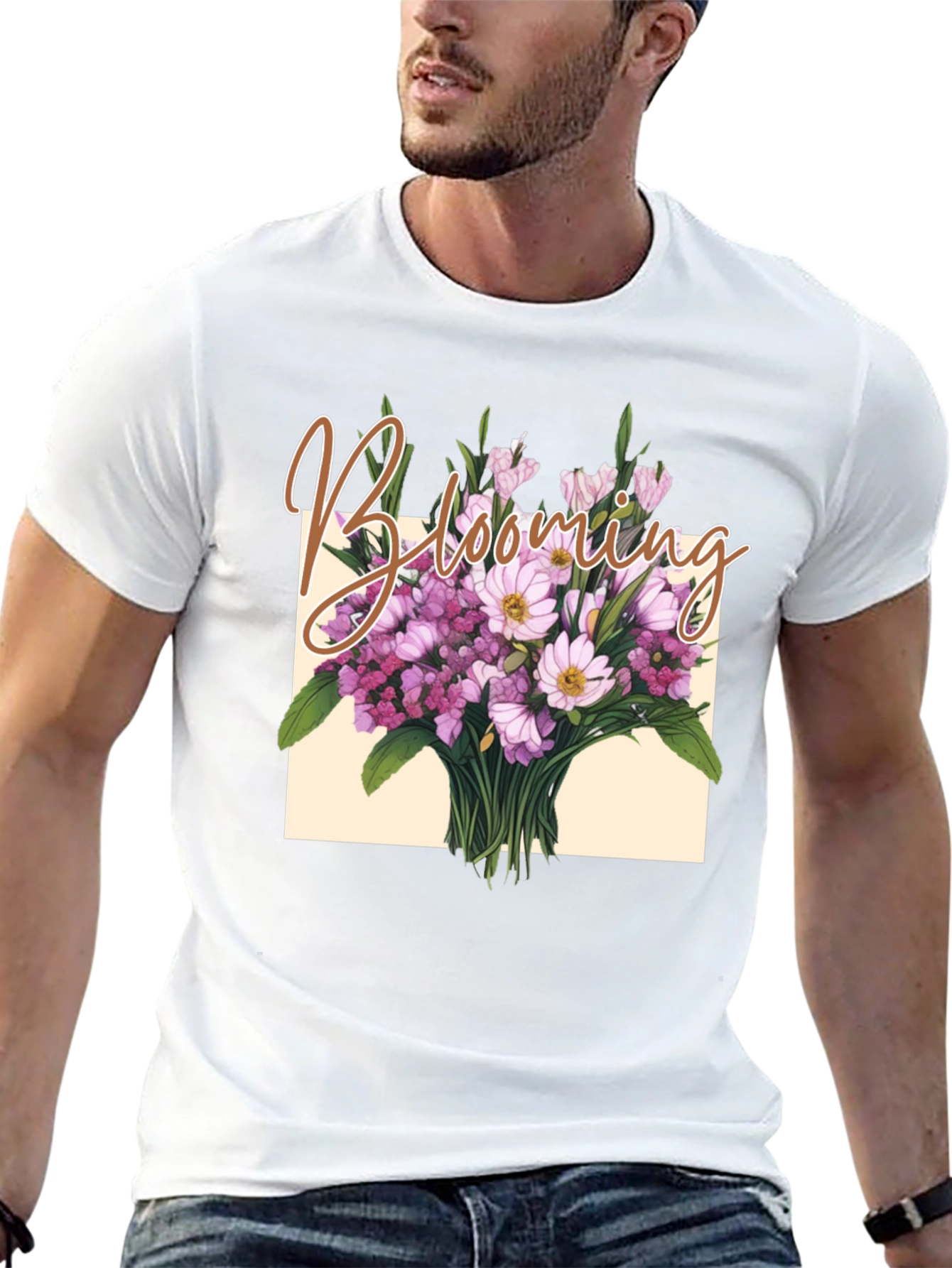 Blooming Floral Graphic Tee - Stylish Comfort