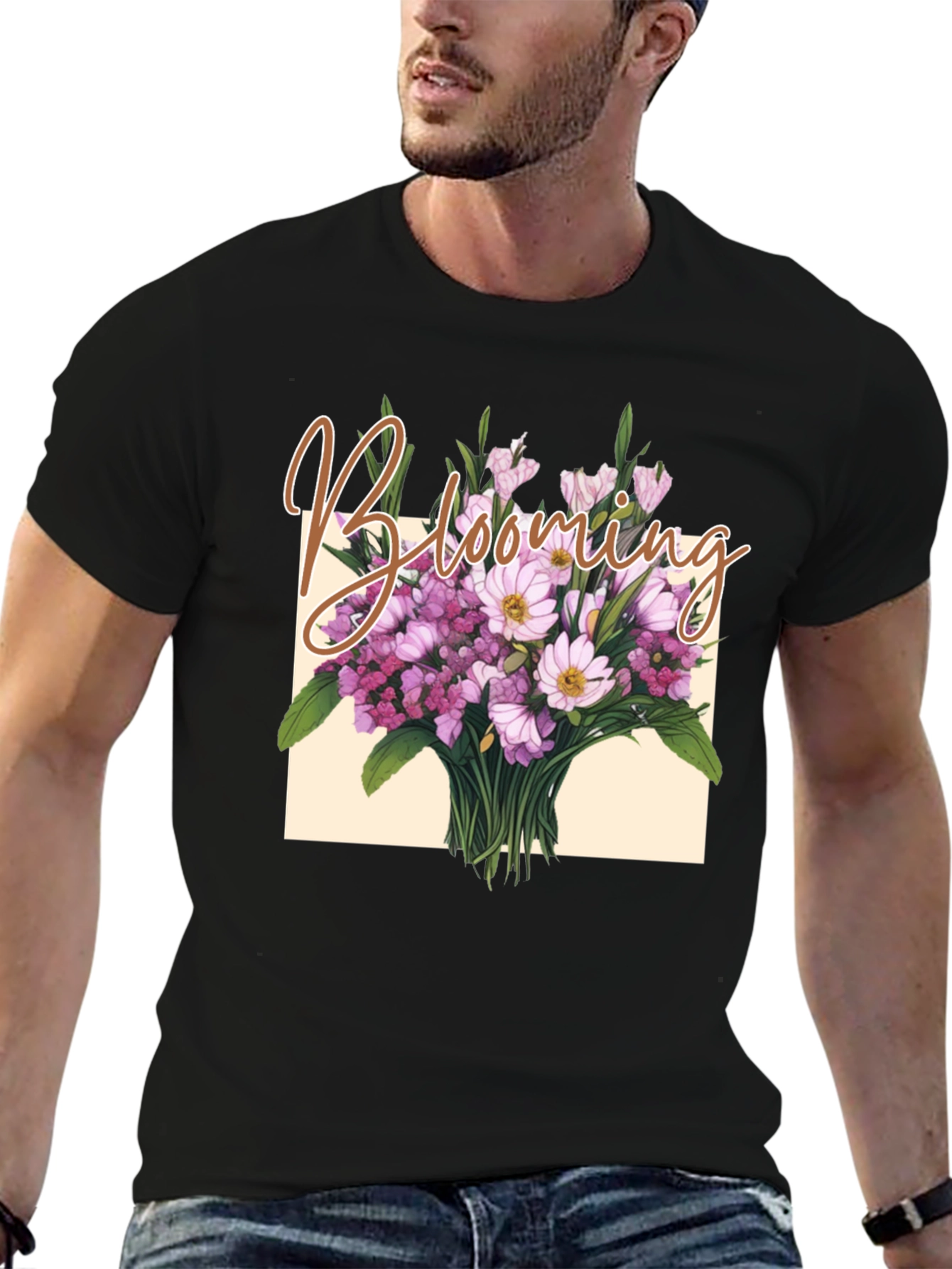 Blooming Floral Graphic Tee - Stylish Comfort