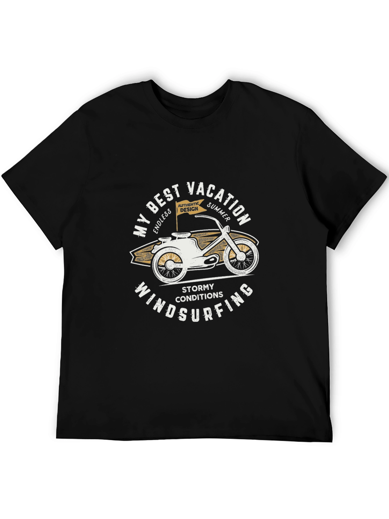 My Best Vacation T-Shirt Windsurfing Bike Tee