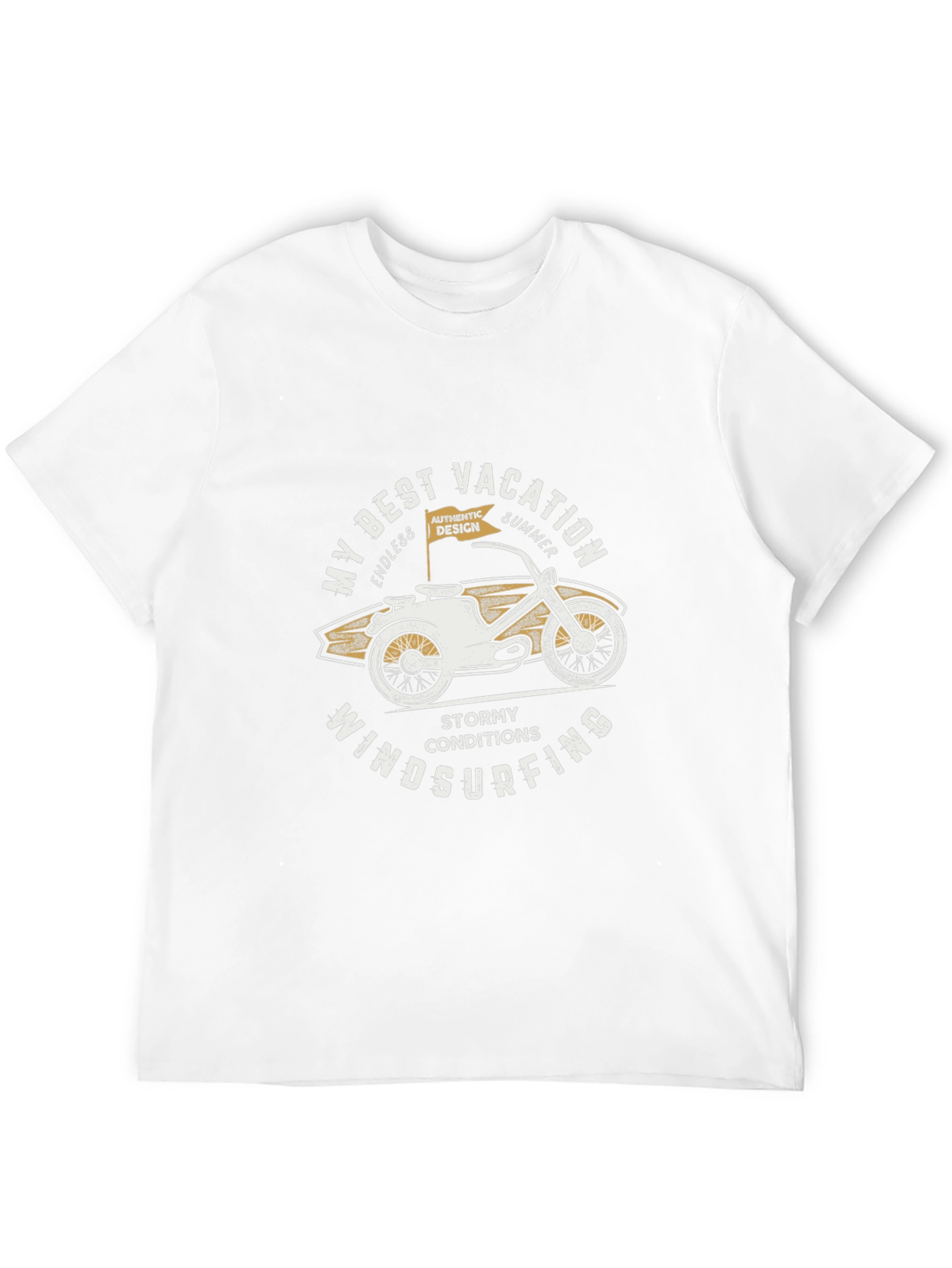 My Best Vacation T-Shirt Windsurfing Bike Tee