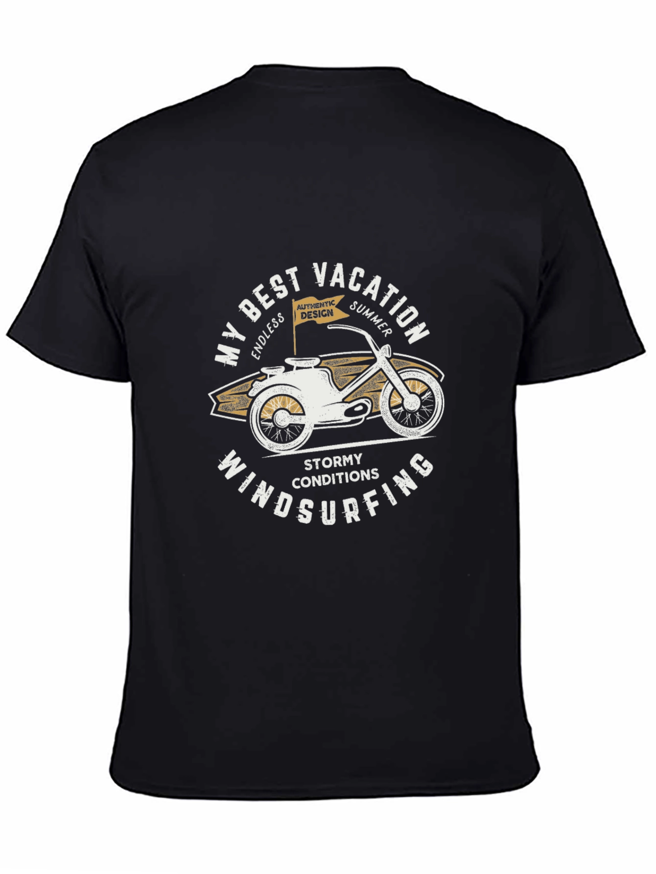 My Best Vacation T-Shirt Windsurfing Bike Tee