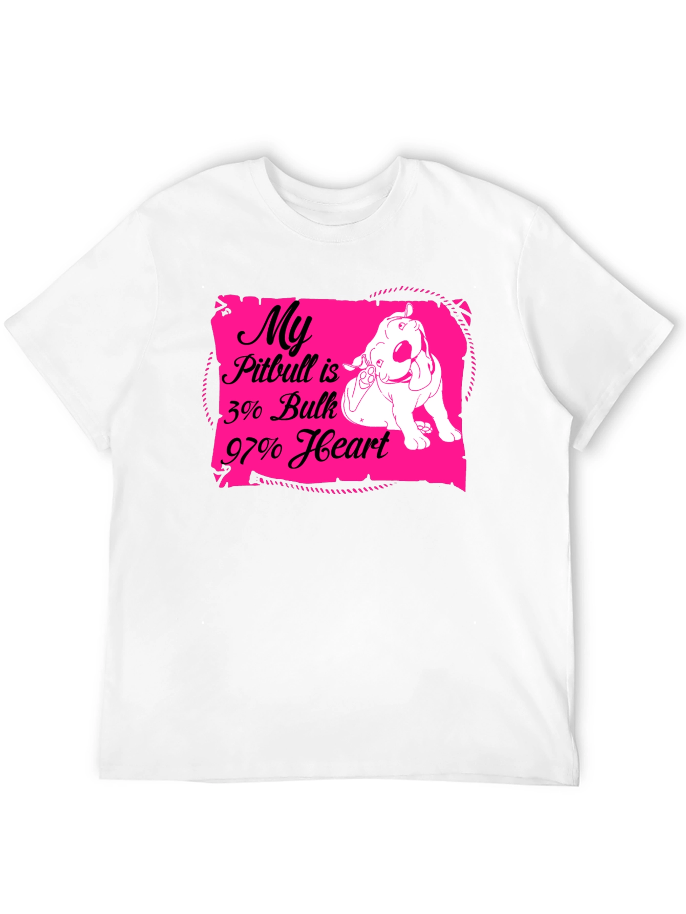 Pitbull Love T-Shirt: 3% Bulk 97% Heart